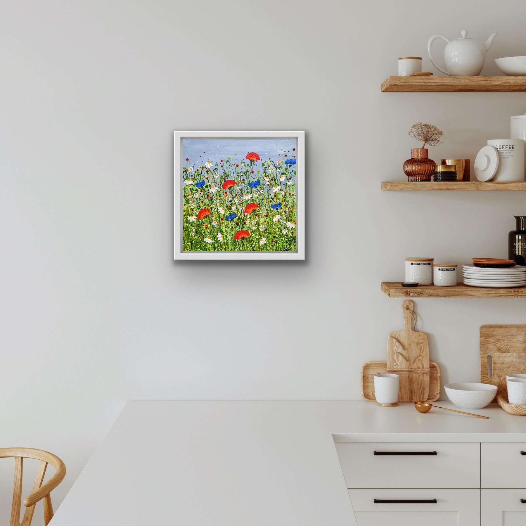 A Country Garden, Bright Landscape Painting, Contemporary Meadow Artwork 1