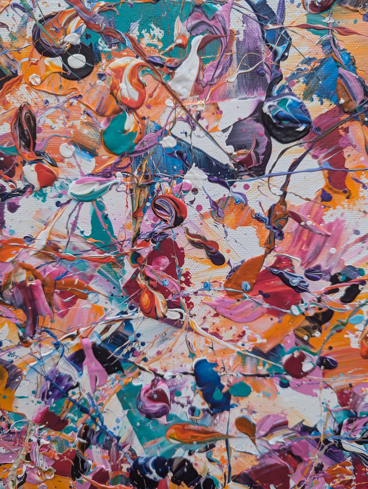Sinapsi astratte #2 e #5, set di 2, originale, astratto - Landscape Painting Marrone di Lucy Moore