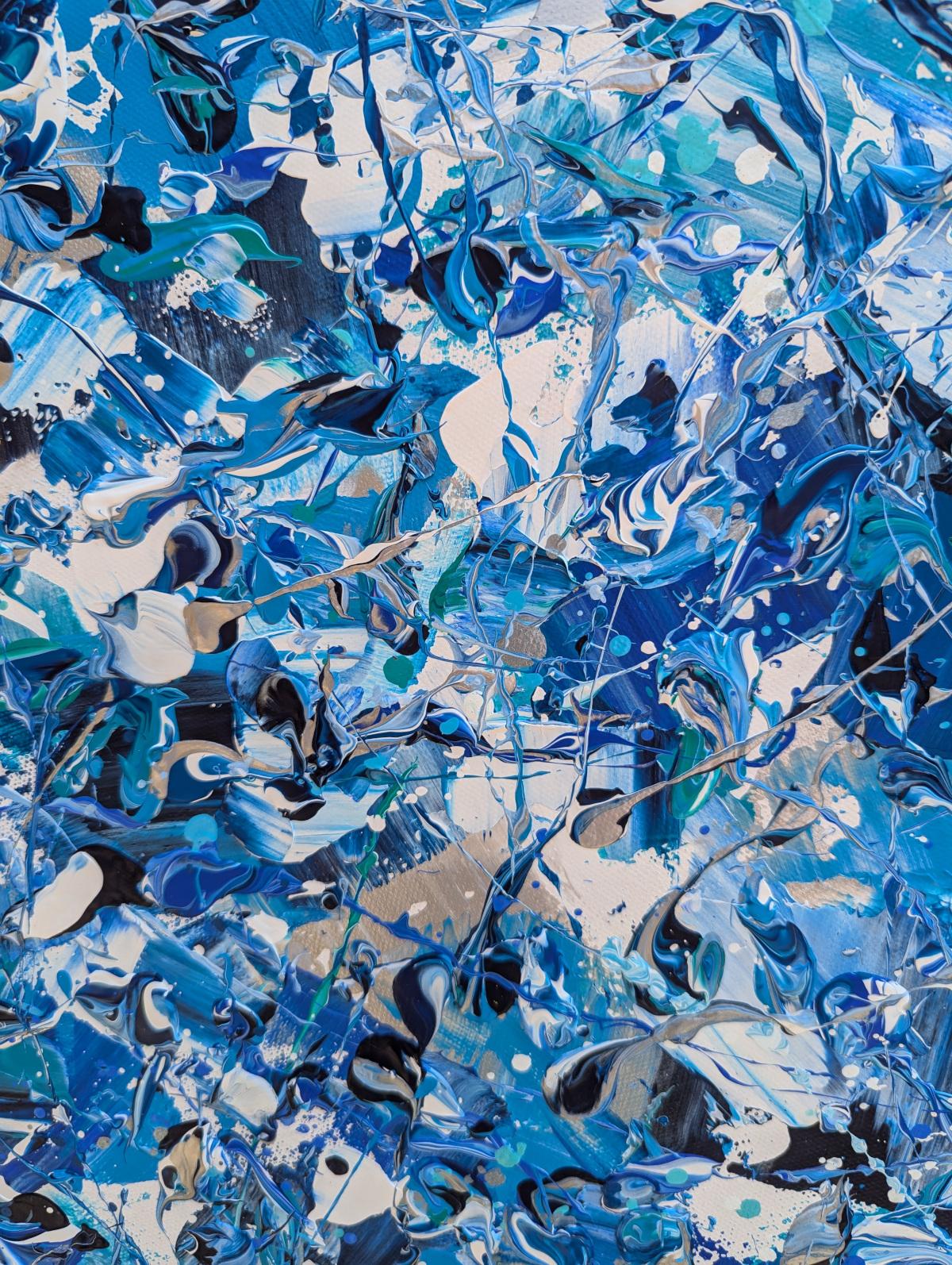 Abstract Synapses - Pollock's Frozen, original painting, landscape, contemporary For Sale 3