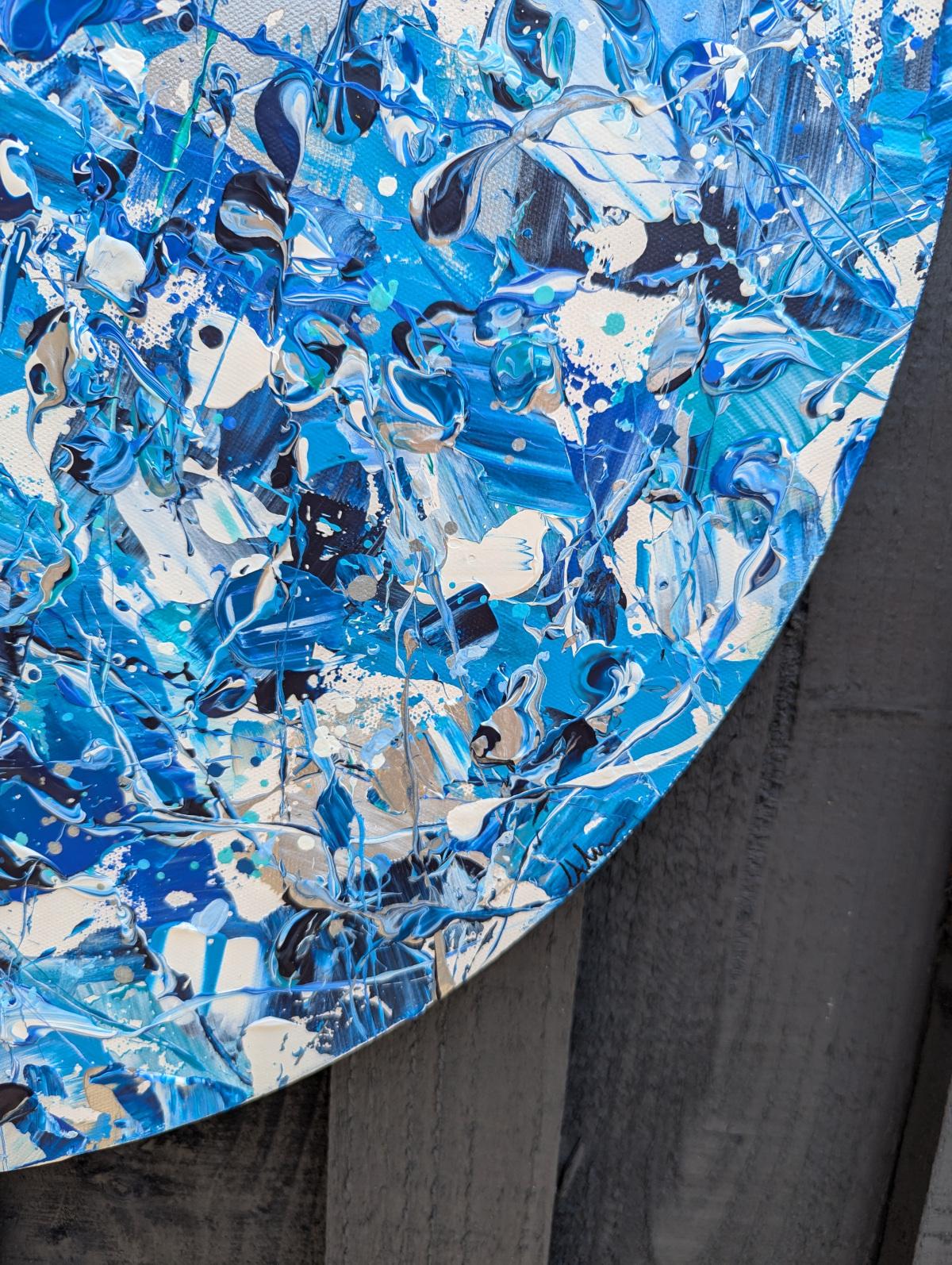 Abstract Synapses - Pollock's Frozen, original painting, landscape, contemporary For Sale 4