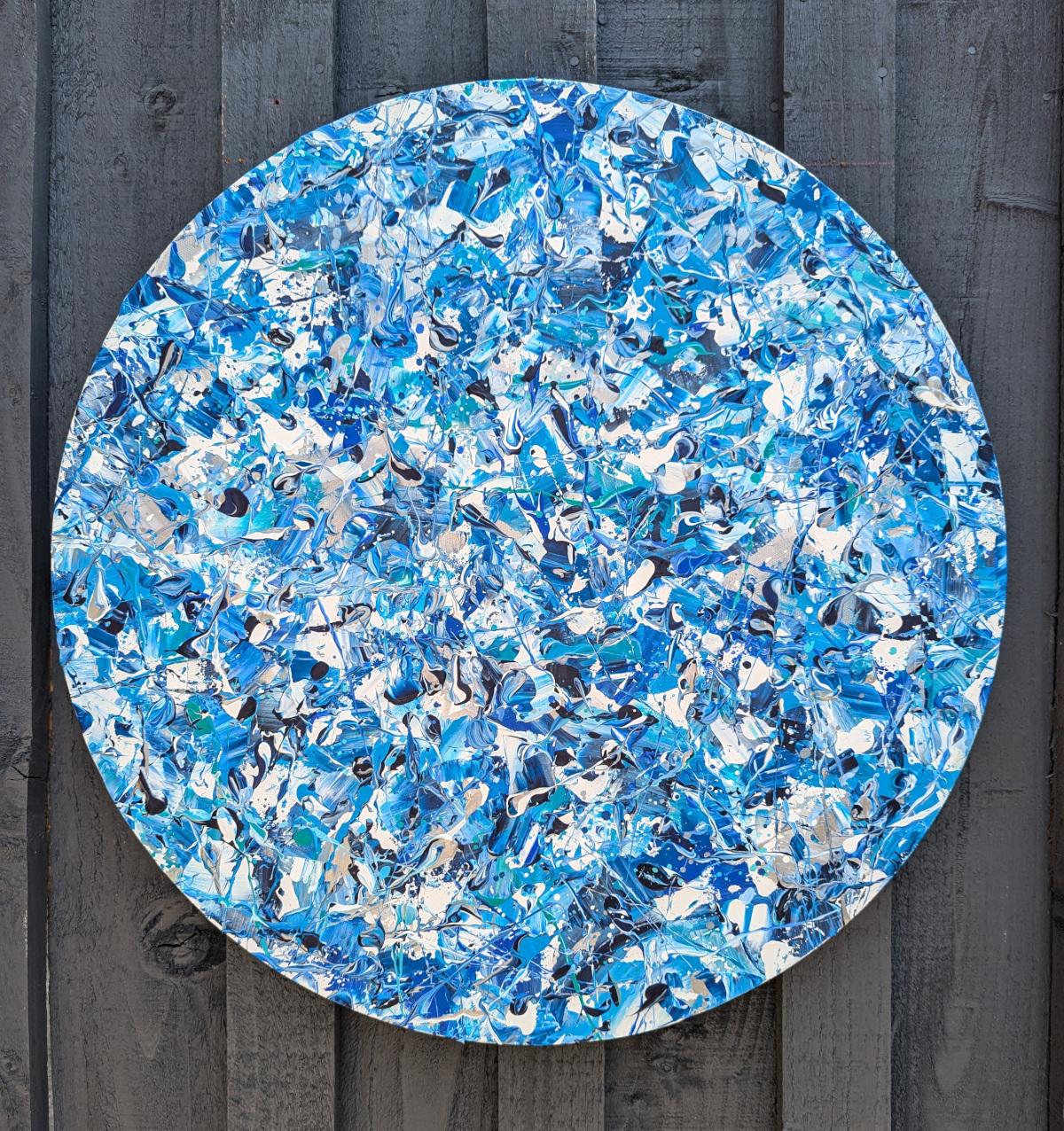 Abstract Synapses - Pollock's Frozen, original painting, landscape, contemporary For Sale 5