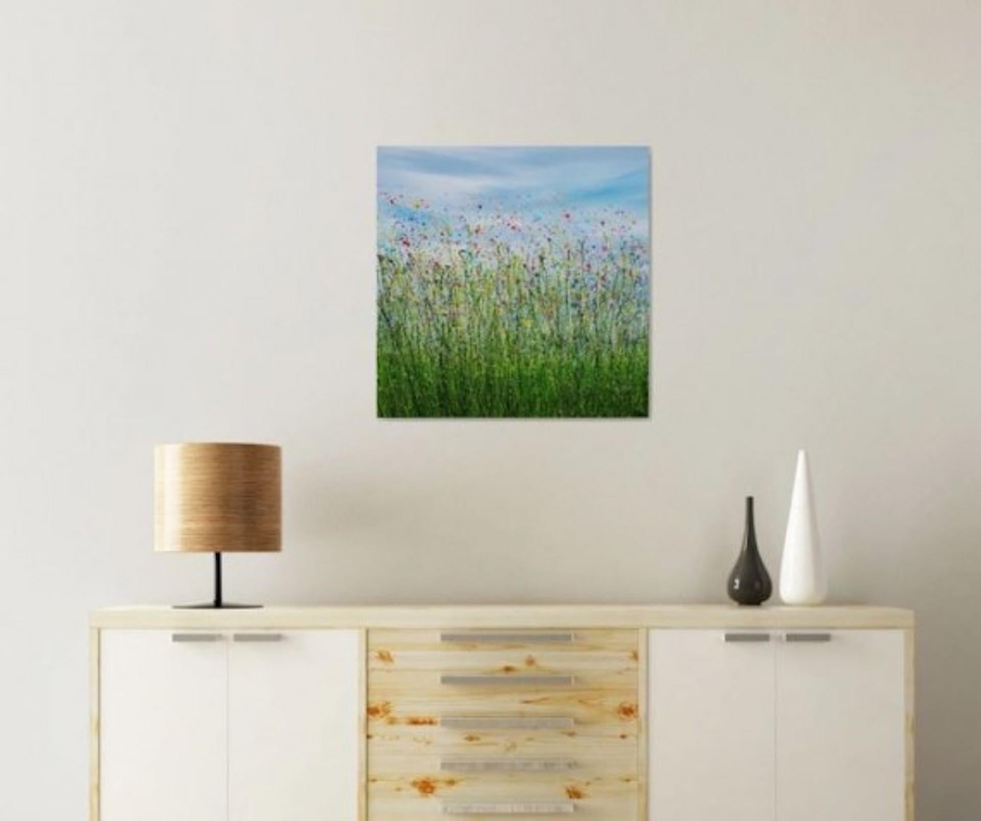Dopo la pioggia #3, Lucy Moore, quadro originale di paesaggio floreale impressionista in vendita 5