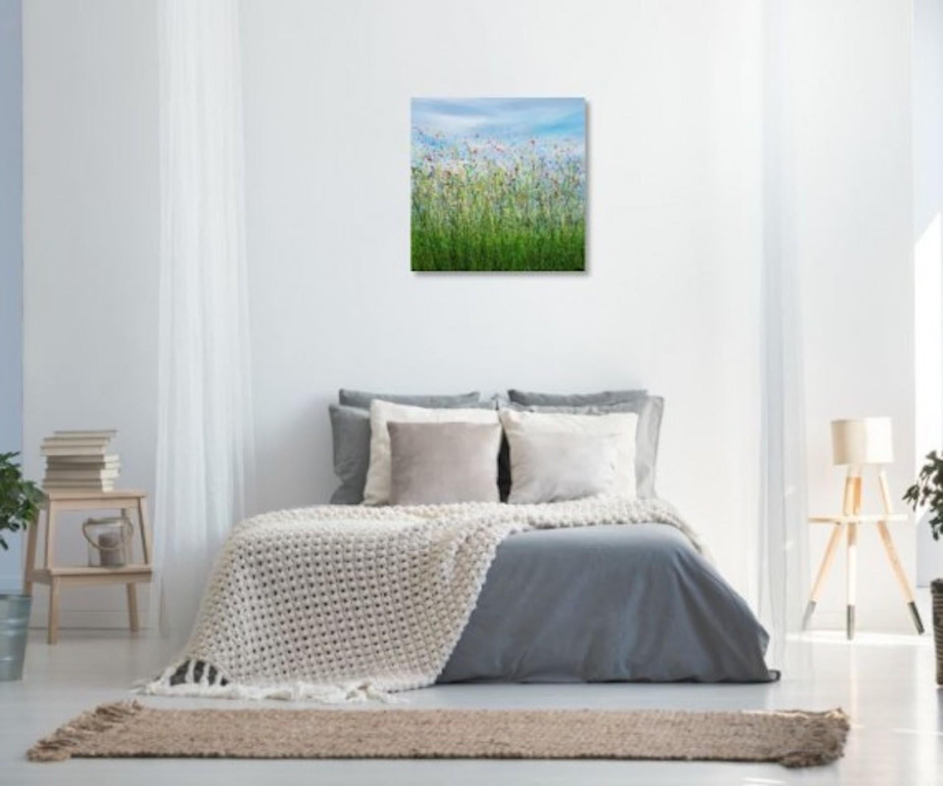 Dopo la pioggia #3, Lucy Moore, quadro originale di paesaggio floreale impressionista in vendita 6
