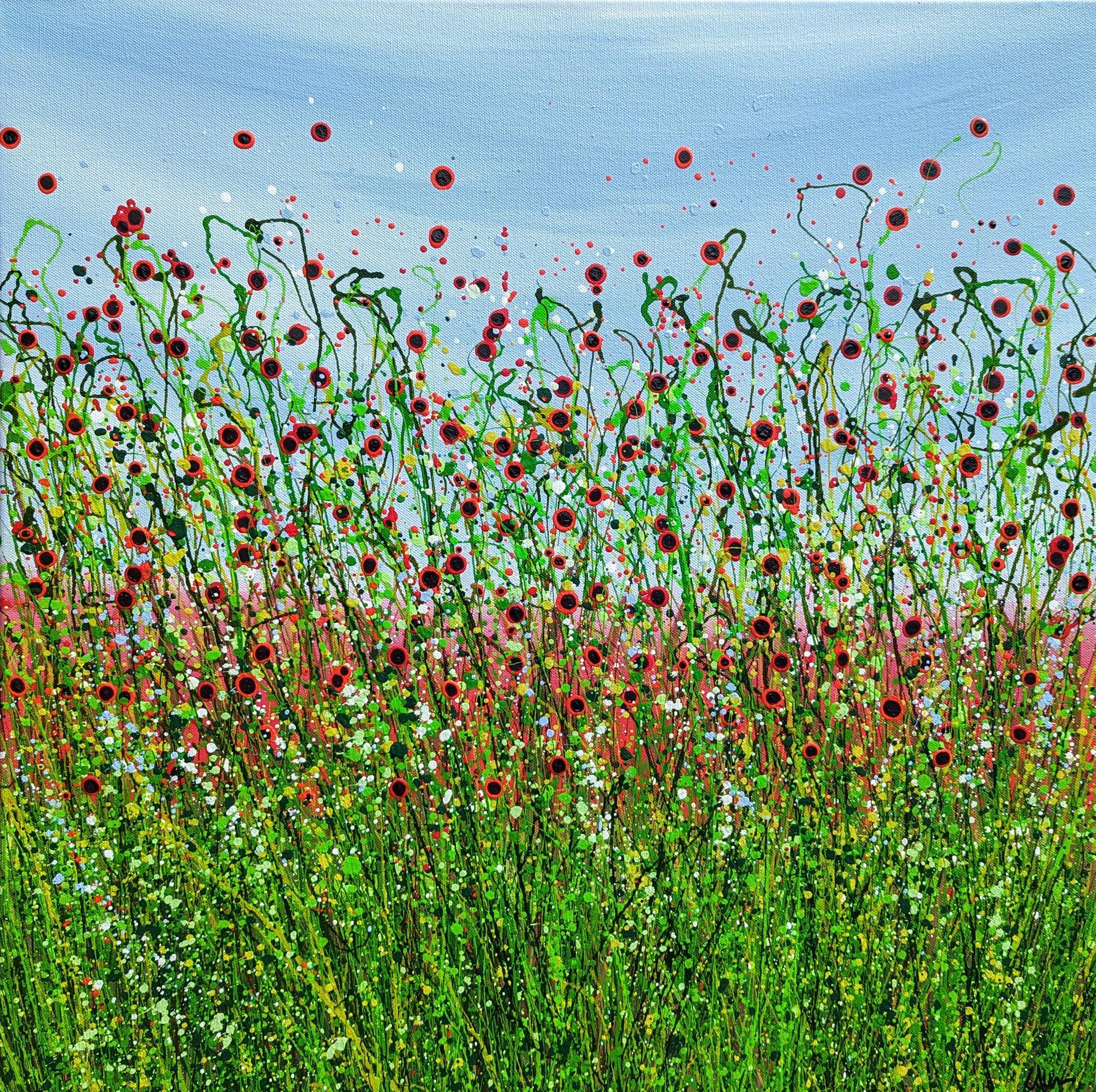 Abstract Painting di Lucy Moore - All You Need Is Love #5, Pittura, Acrilico su tela