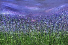 Améthyste Aurora Borealis n° 2, Lucy Moore, art abstrait, art de paysage, art floral
