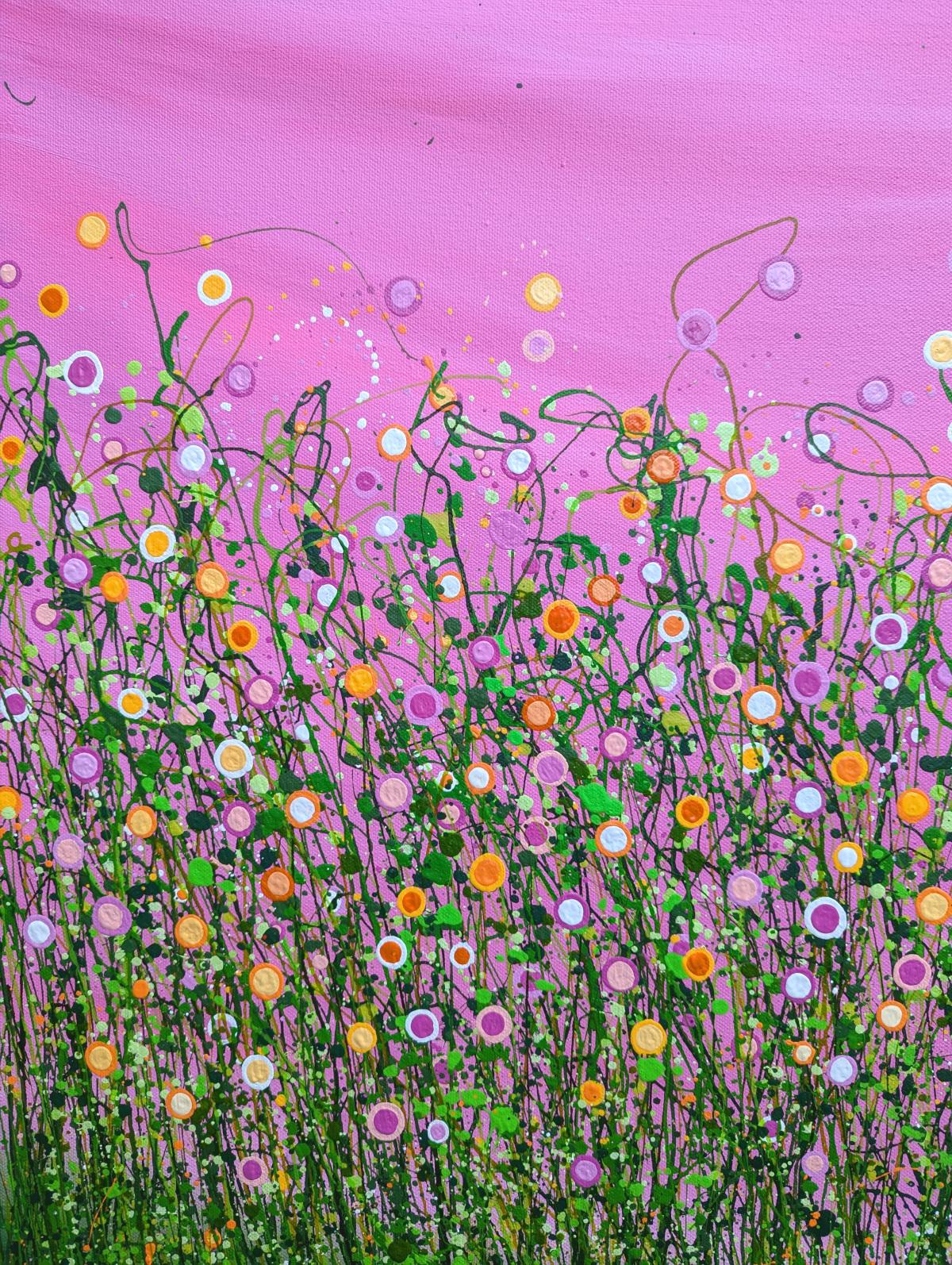 Blushing Confetti Meadows #6, Originalgemälde, Landschaft, Contemporary (Zeitgenössisch), Painting, von Lucy Moore