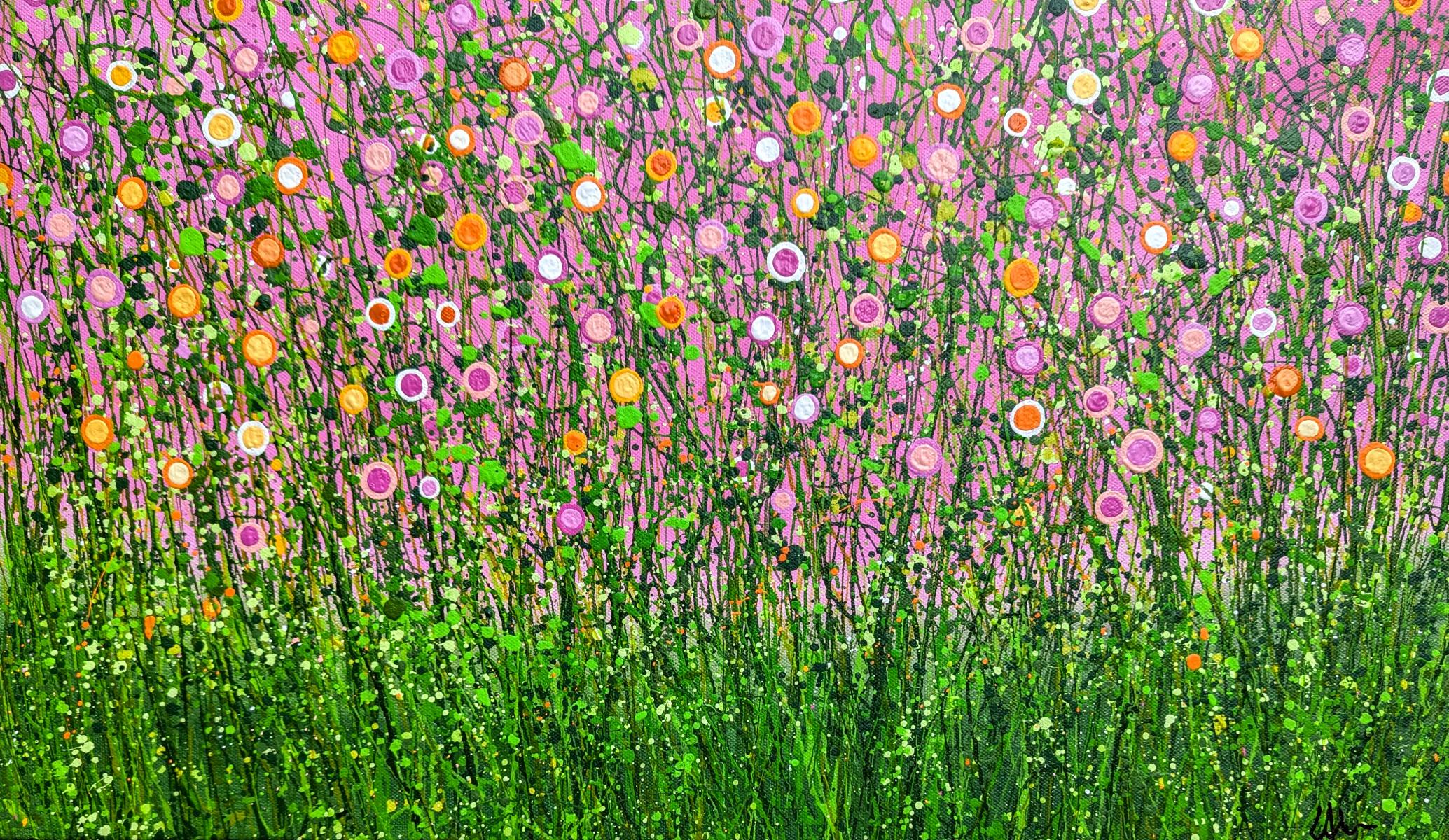 Blushing Confetti Meadows #6, Originalgemälde, Landschaft, Contemporary im Angebot 1