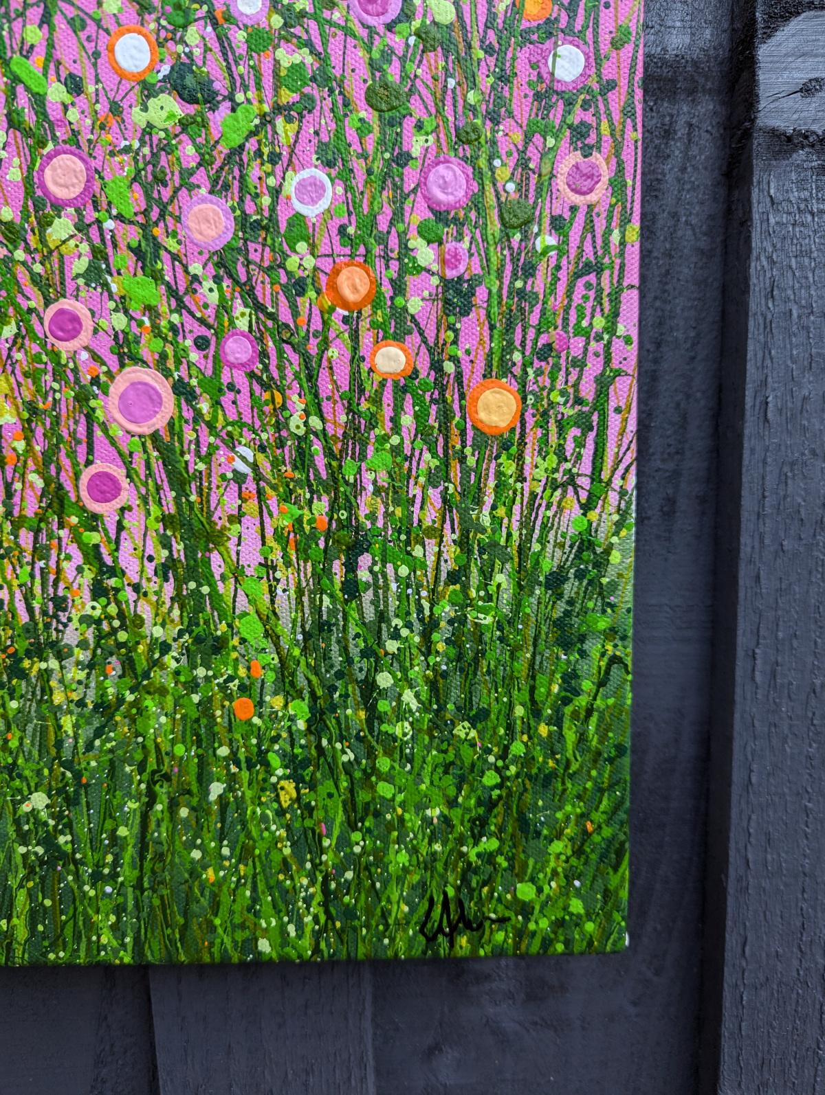 Blushing Confetti Meadows #6, Originalgemälde, Landschaft, Contemporary im Angebot 3