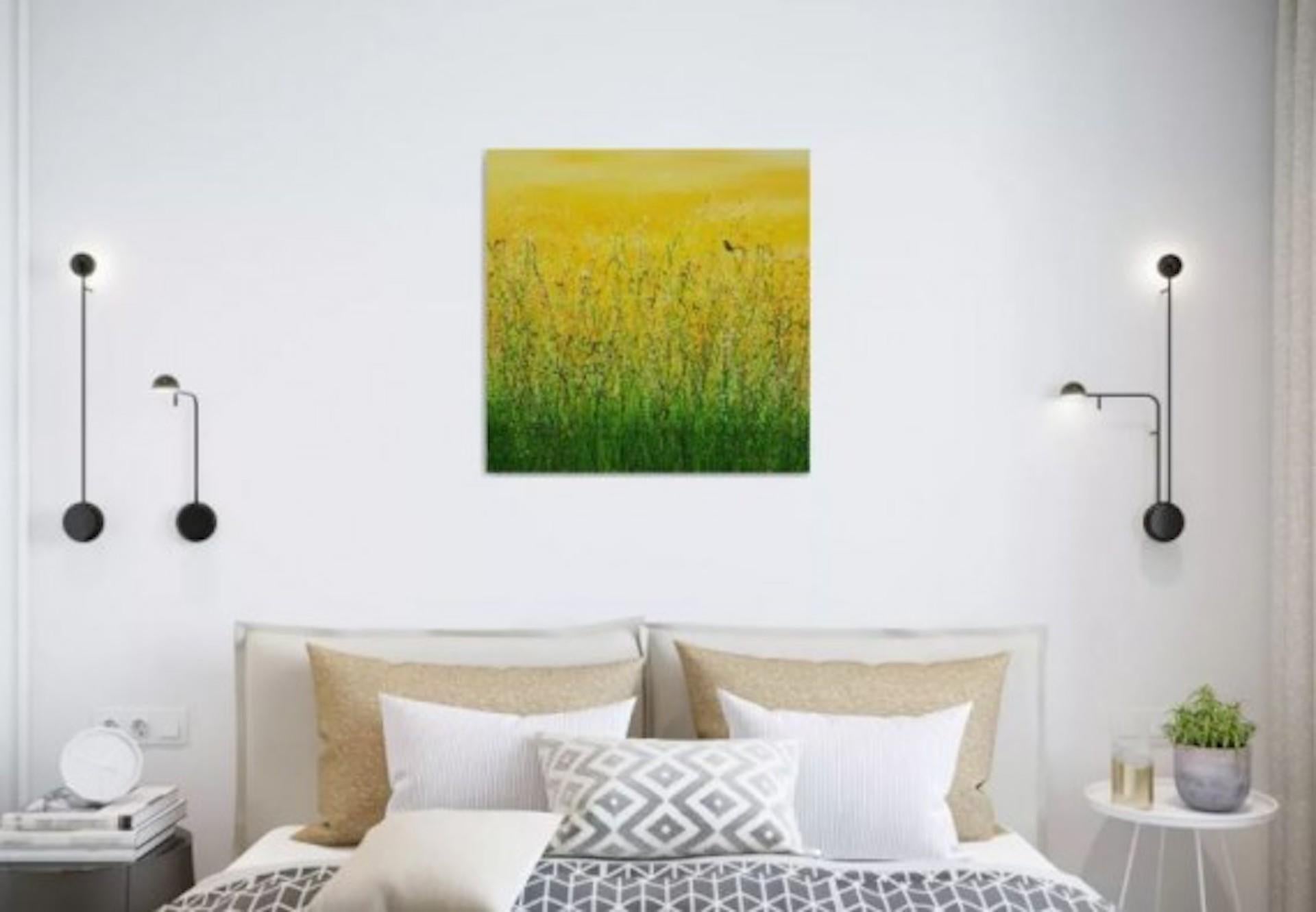 Bring Me Sunshine n° 5, Lucy Moore, peinture florale originale de paysage, abordable en vente 1
