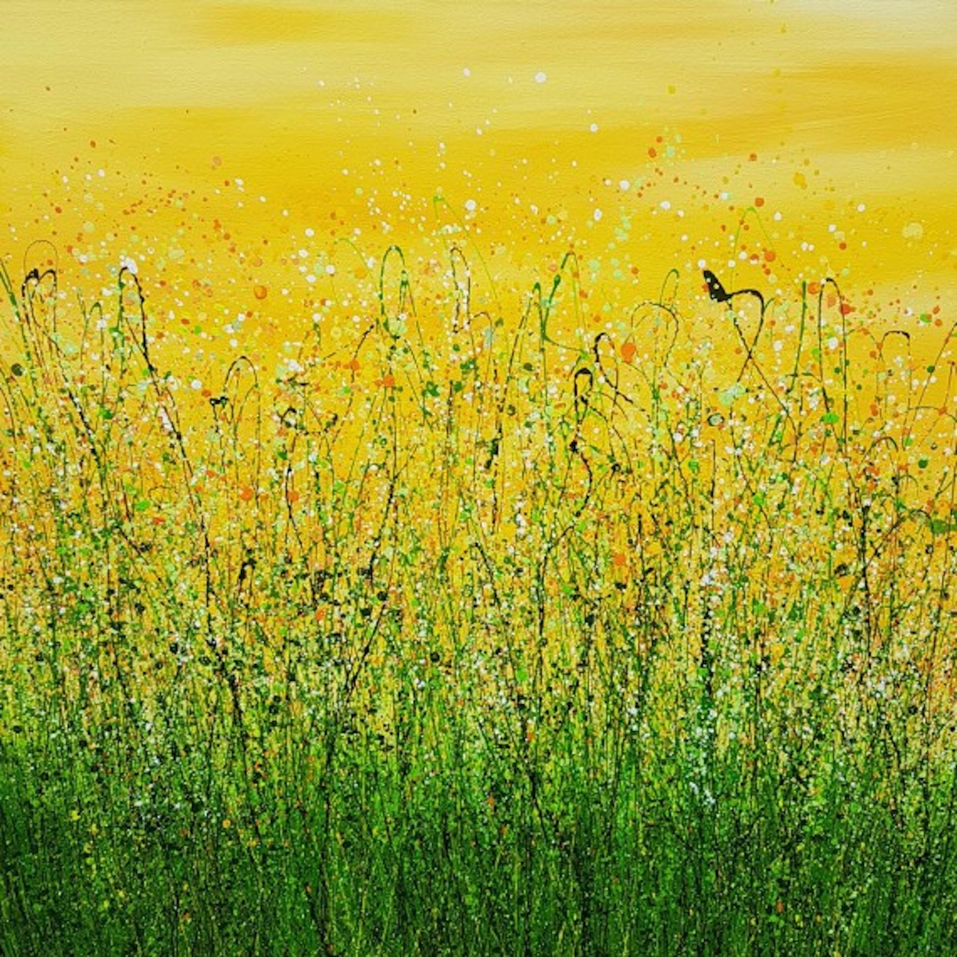 Bring Me Sunshine #5, Lucy Moore, Original Floral Landscape Painting, Affordable