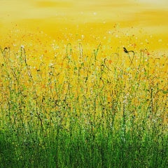 Bring Me Sunshine #5, Lucy Moore, Original Floral Landscape Painting, Affordable