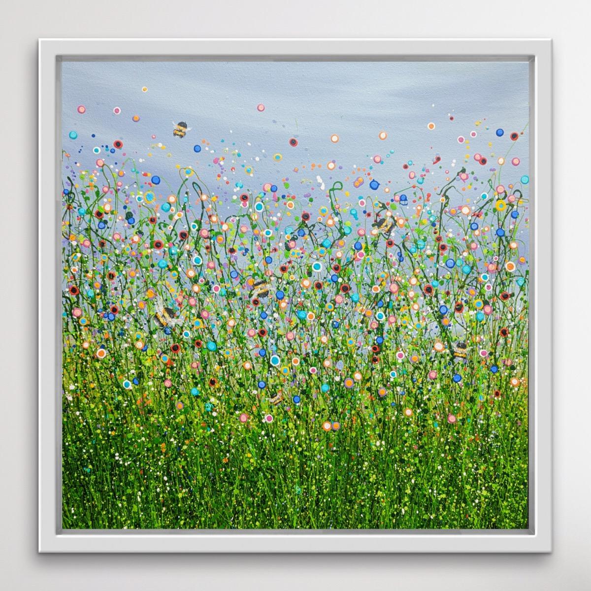 Bumbling Chaos #2, floral art, meadow art, original art, affordable art 2