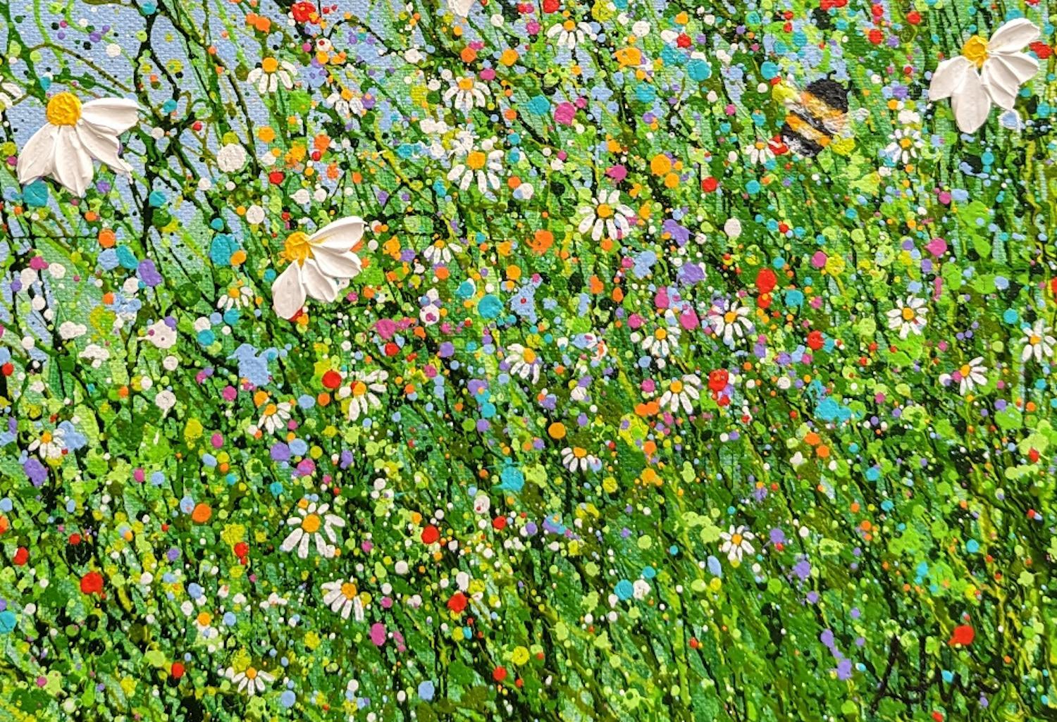 Bumbling Meadows 2, Abstract Floral Painting, Original Landscape Art, Nature 2