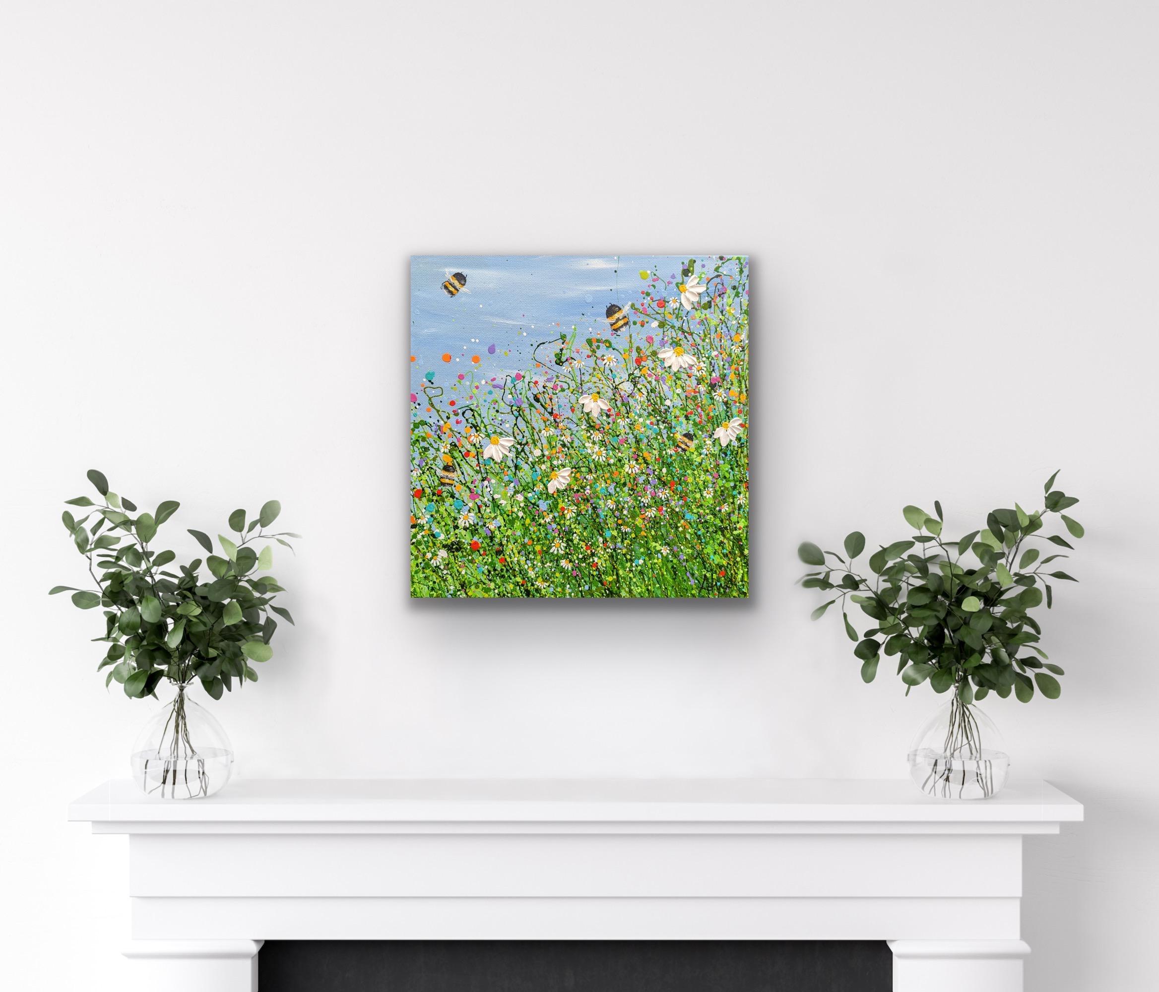 Bumbling Meadows 2, Abstract Floral Painting, Original Landscape Art, Nature 3