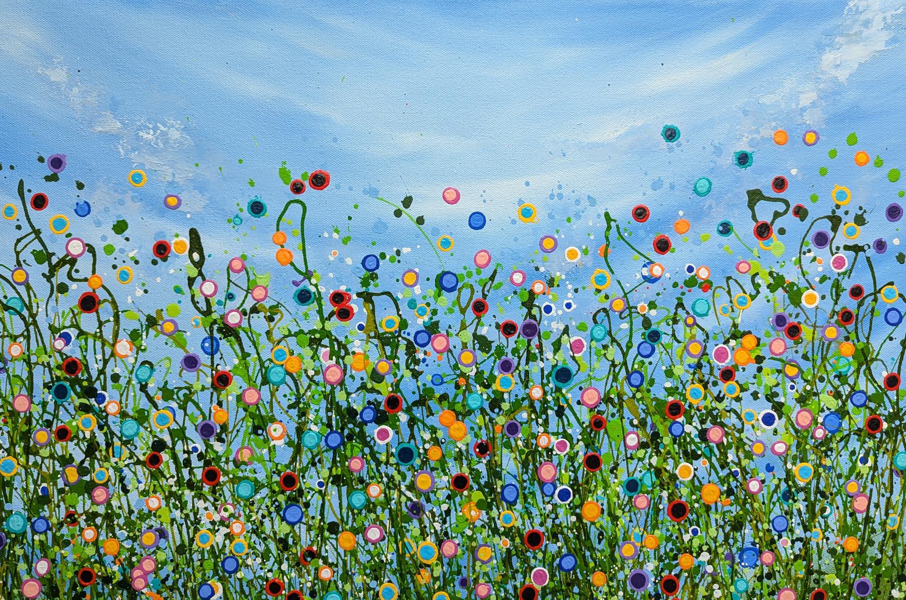 Chaotic Beauty #6 & Meadow Radiance #4, original painting, landscape For Sale 3