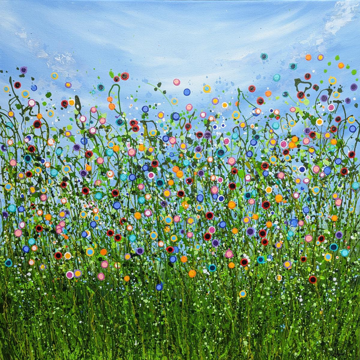 Chaotic Beauty #6, original painting, landscape, contemporary - Contemporary Painting by Lucy Moore