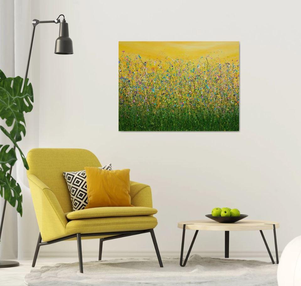 Dreaming Of Yesterday, original painting, landscape, contemporary - Contemporary Painting by Lucy Moore