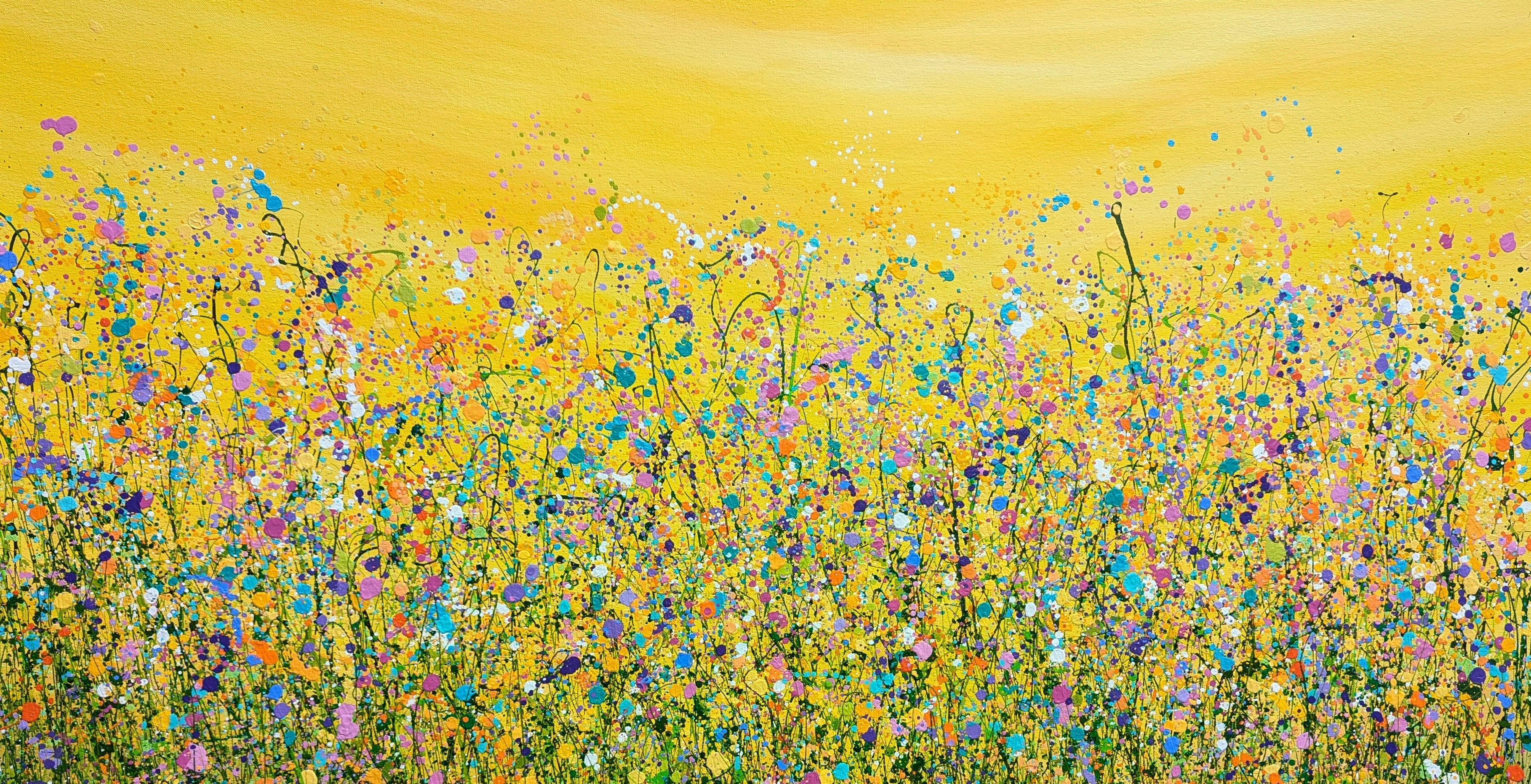 Dreaming Of Yesterday, original painting, landscape, contemporary - Brown Landscape Painting by Lucy Moore