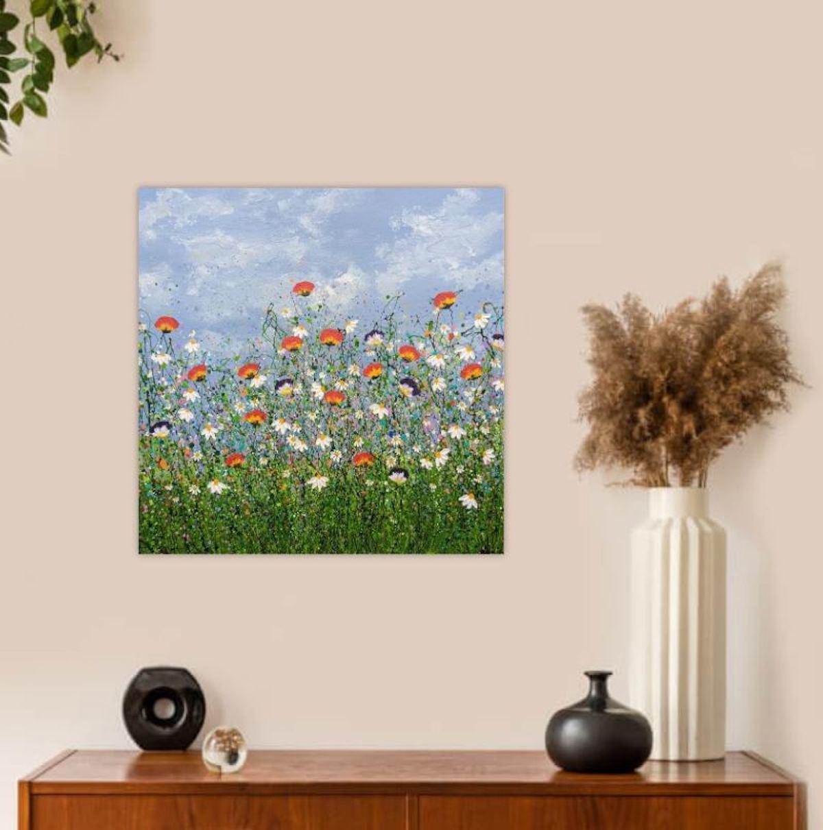 Glorious Meadow Bloom par Lucy Moore, art contemporain, peinture originale, floral en vente 1