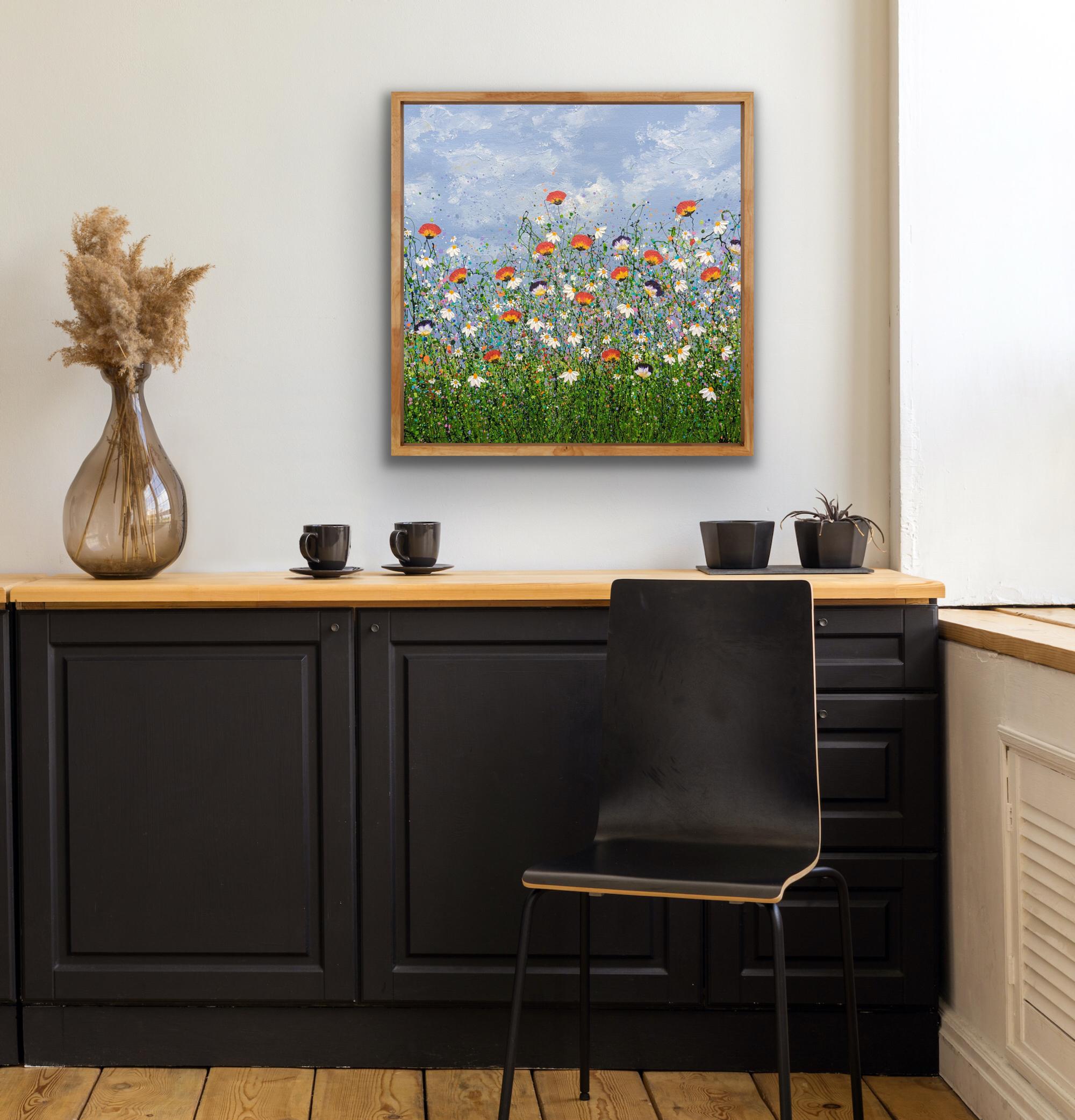 Glorious Meadow Bloom by Lucy Moore, contemporary art, original painting, floral For Sale 4