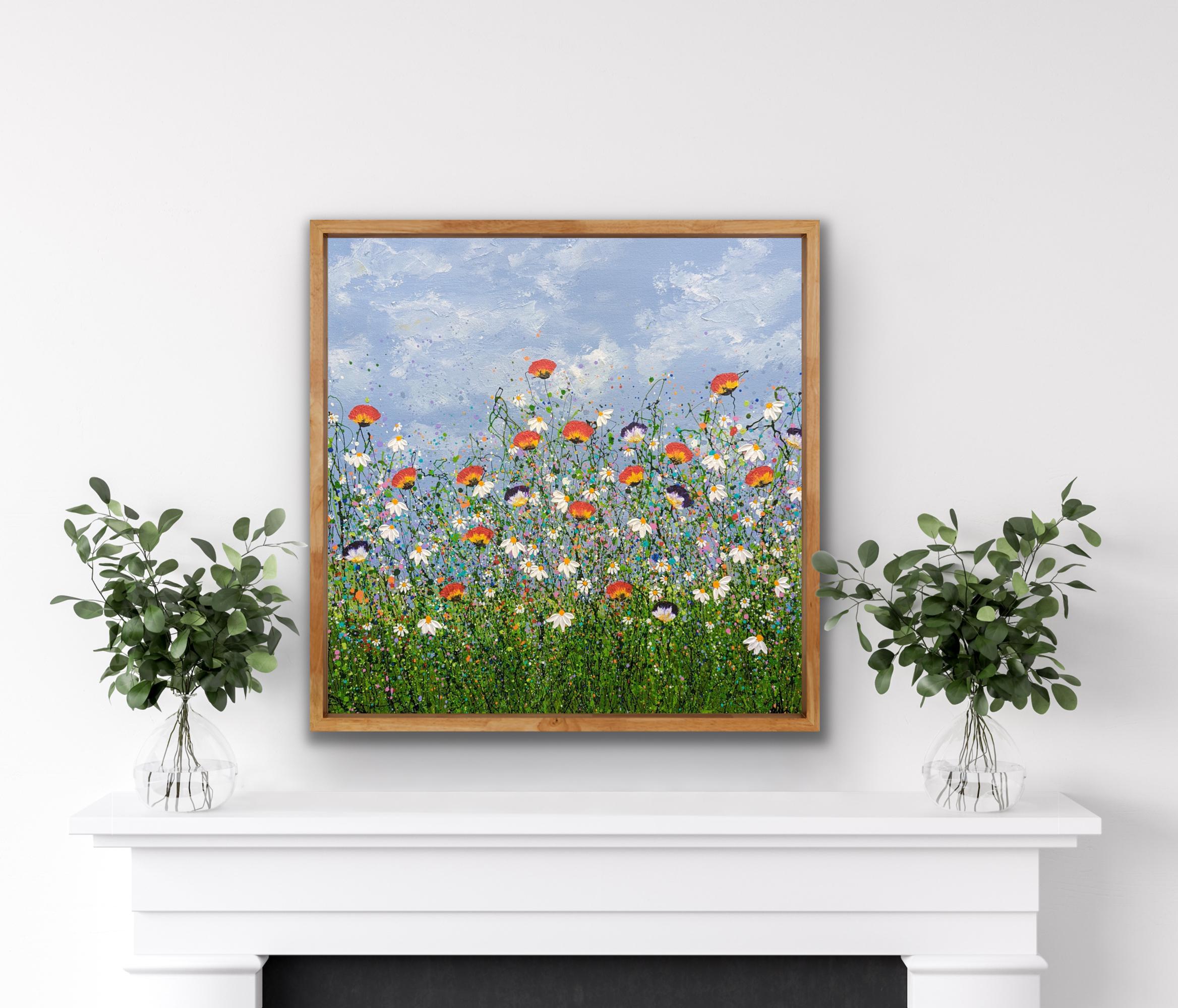 Glorious Meadow Bloom by Lucy Moore, contemporary art, original painting, floral For Sale 5