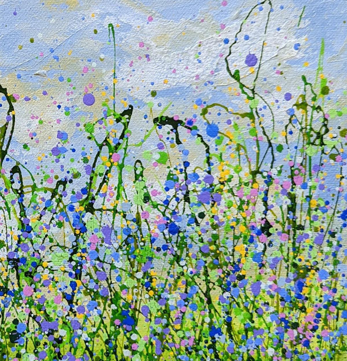 Hazy Bluebell Meadows by Lucy Moore [2022]
original and hand signed by the artist 
Acrylic on canvas
Image size: H:30 cm x W:30 cm
Complete Size of Unframed Work: H:30 cm x W:30 cm x D:1.5cm
Sold Unframed
Please note that insitu images are purely an