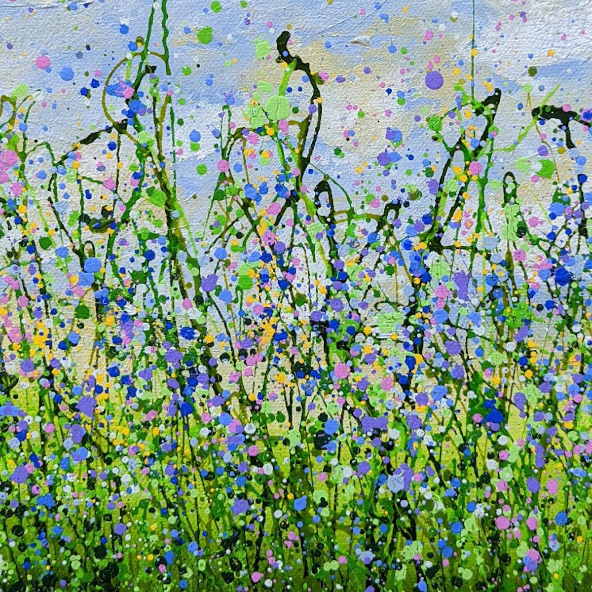 Hazy Bluebell Meadows, Lucy Moore, Original painting, Contemporary art For Sale 2