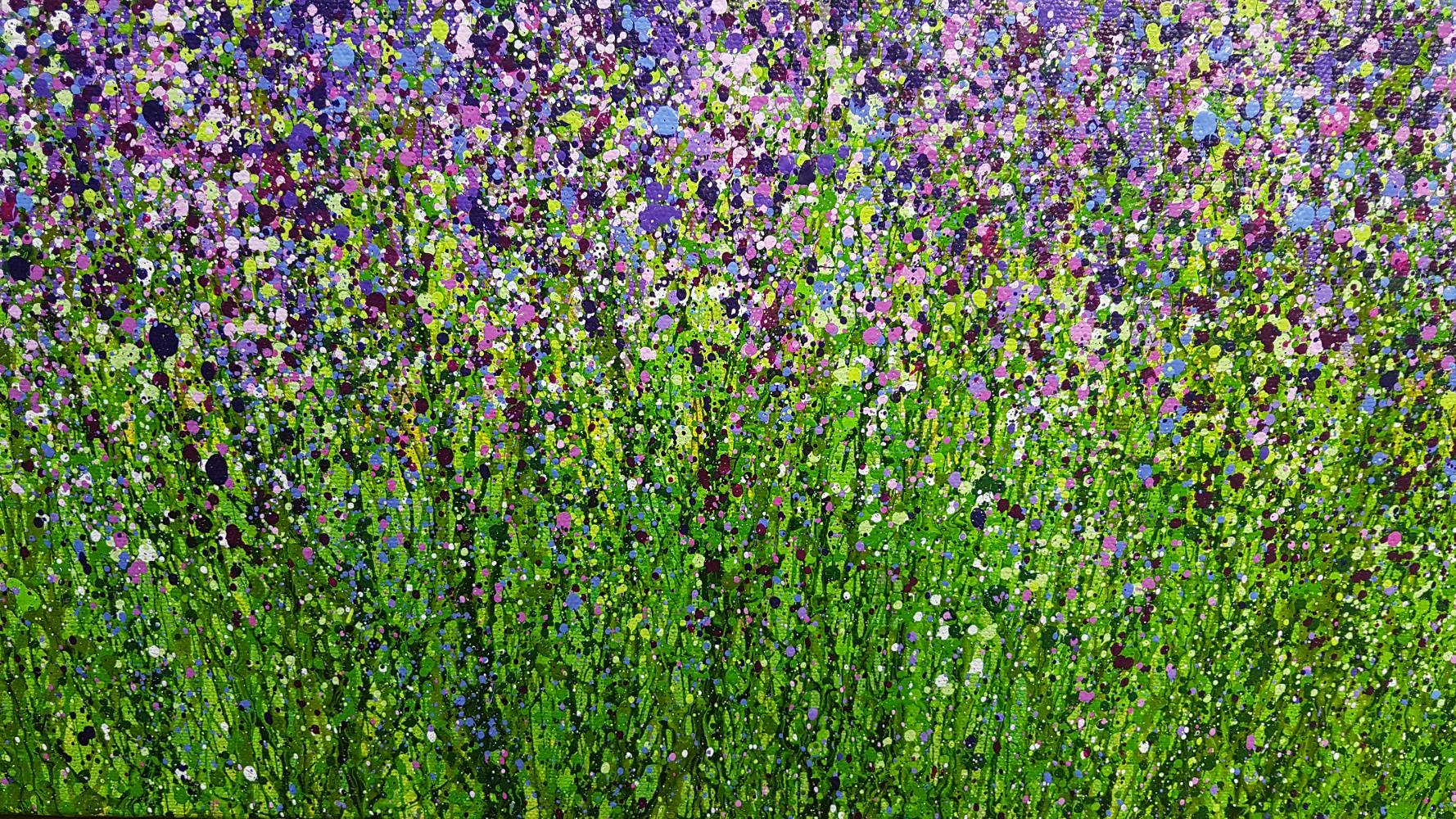 Verborgen in Amethyst (Violett), Landscape Painting, von Lucy Moore