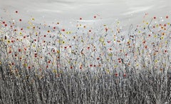 Lucy Moore, Let There Be Light #17, Paesaggio dipinto in stile Jackson Pollock