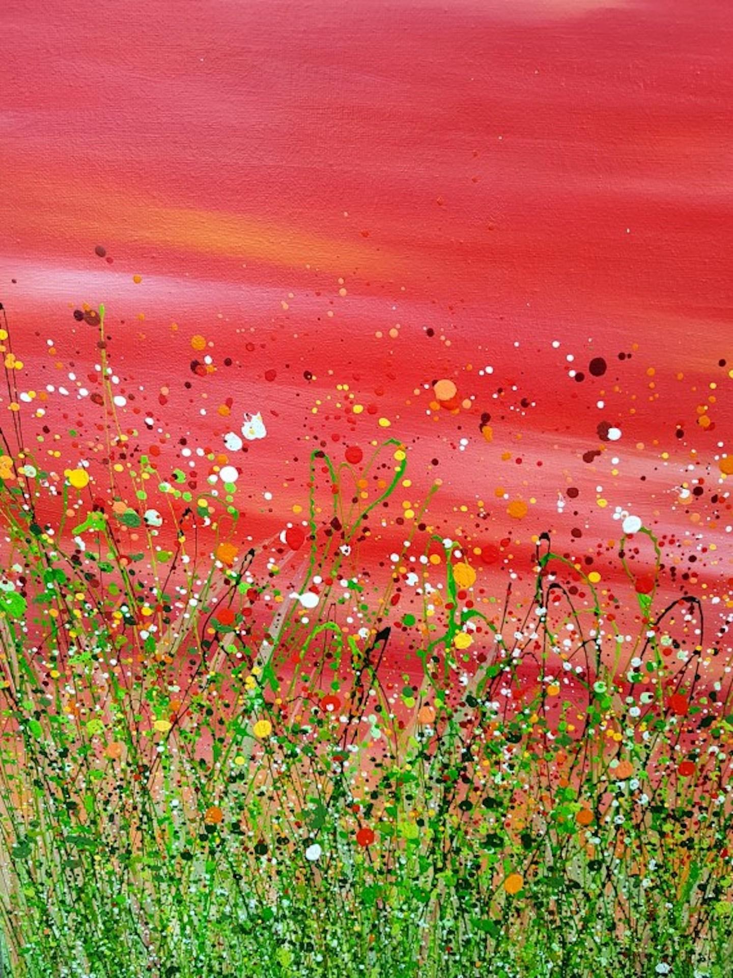 Lucy Moore, Red Sky At Night #6, Original Semi Abstract Landscape Painting 2