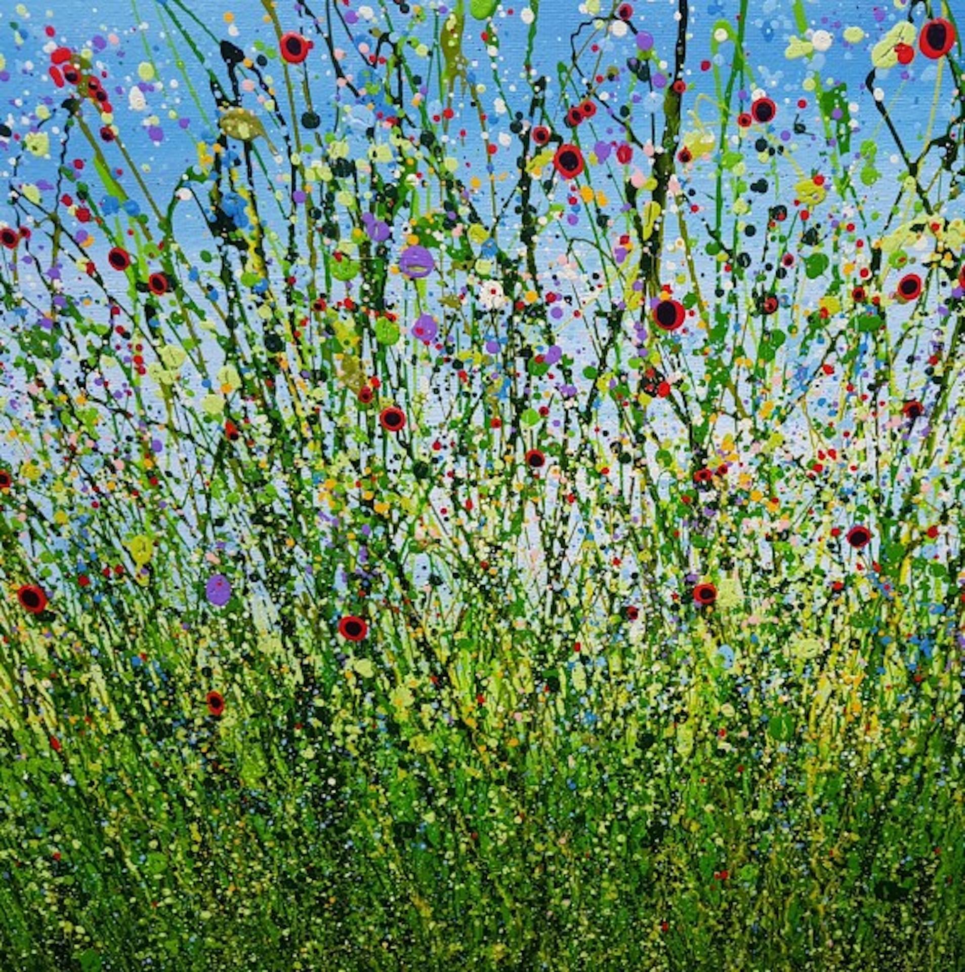 Lucy Moore, Remember Me #3, Affordable Painting, Landscape Meadow Painting For Sale 4