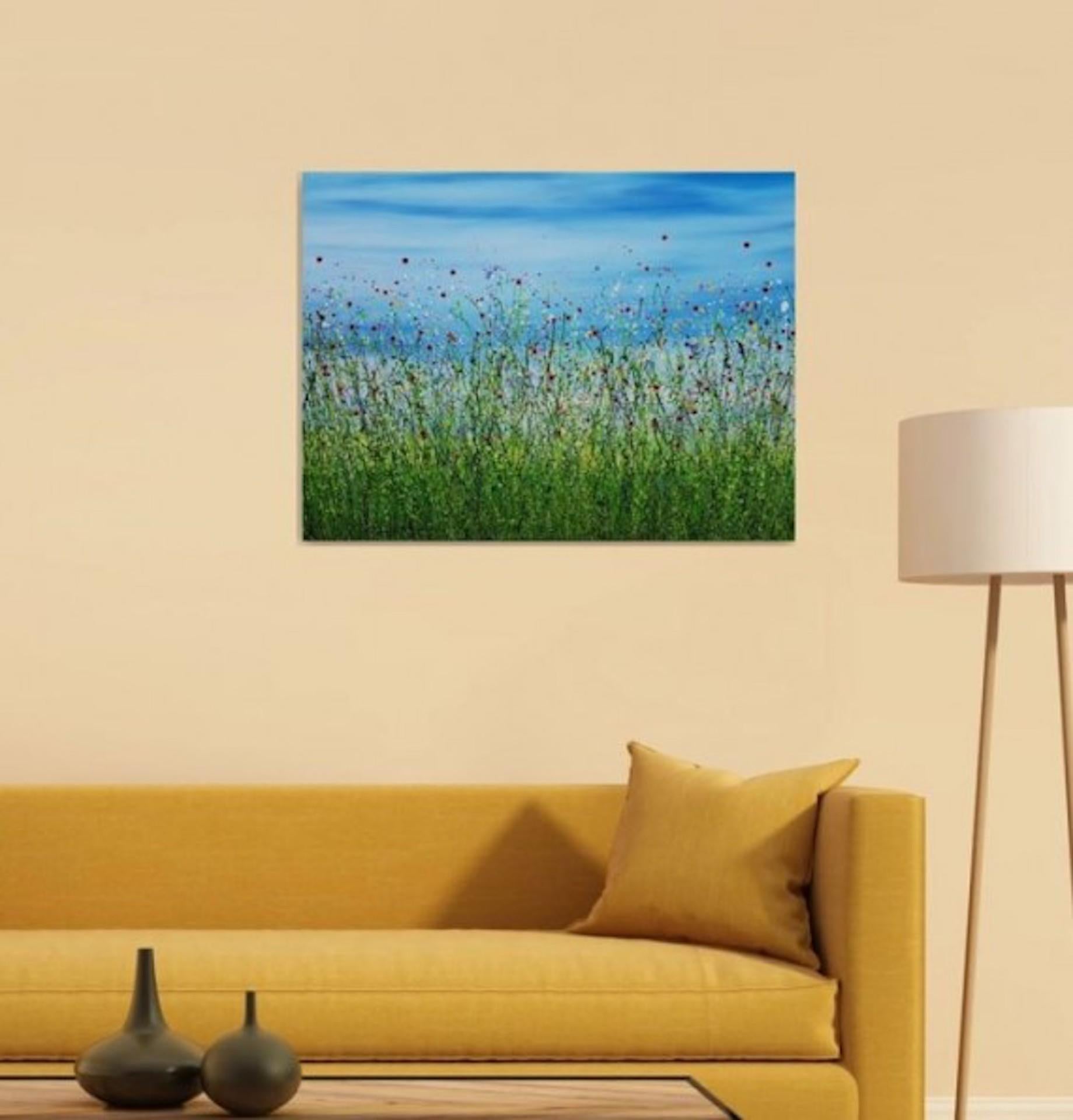 Lucy Moore, Remember Me #3, Affordable Painting, Landscape Meadow Painting For Sale 7