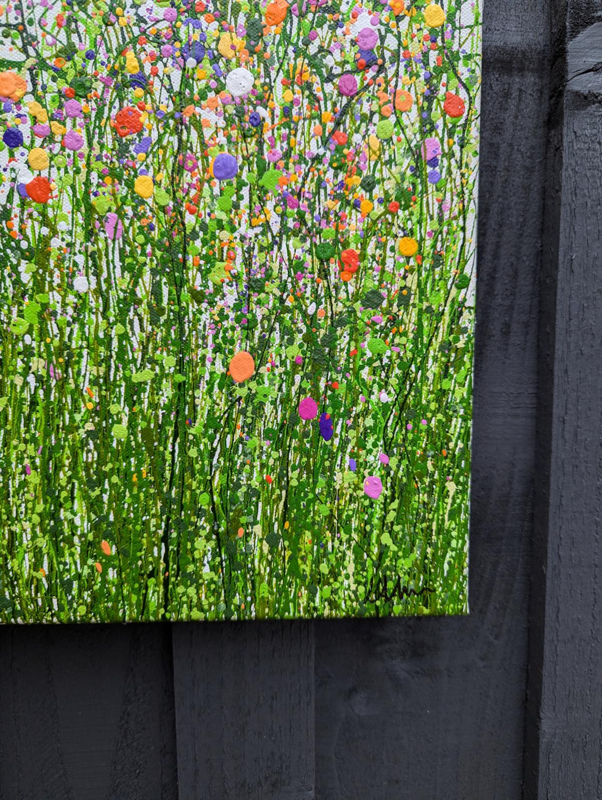 Prato a cascata, quadro originale, paesaggio, contemporaneo in vendita 2