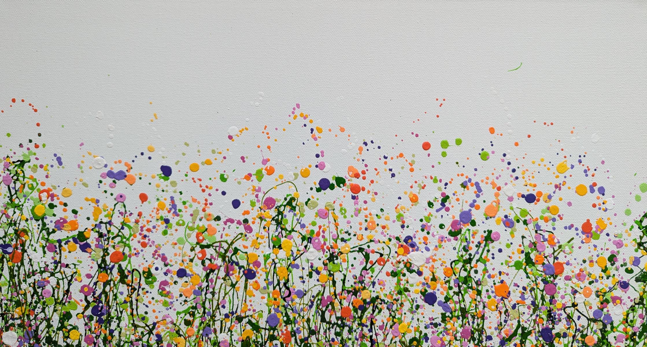 Prato a cascata, quadro originale, paesaggio, contemporaneo in vendita 5