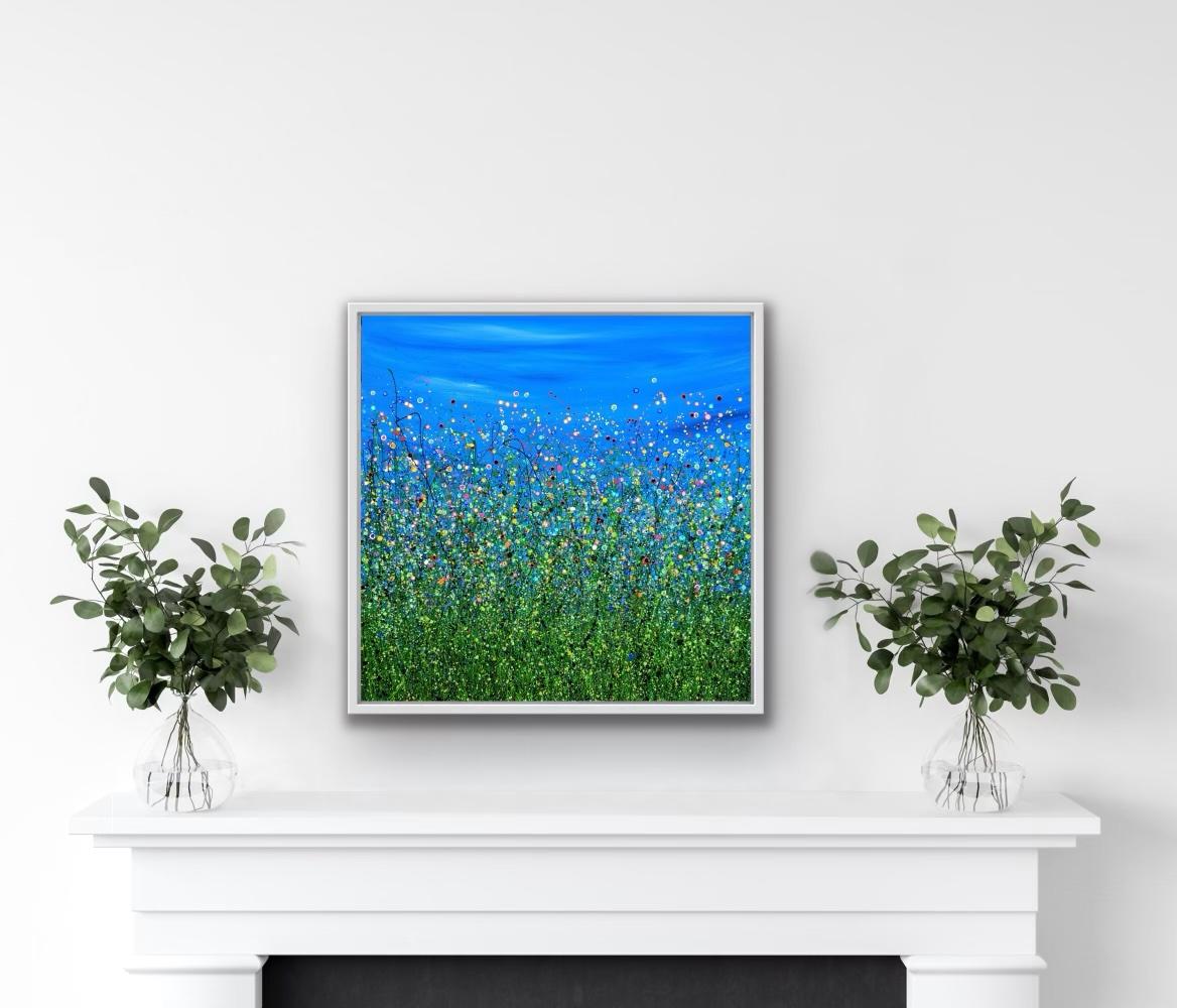 Meadow Radiance #2 von Lucy Moore, Meadow Painting, Floral Art, Landschaftskunst im Angebot 2