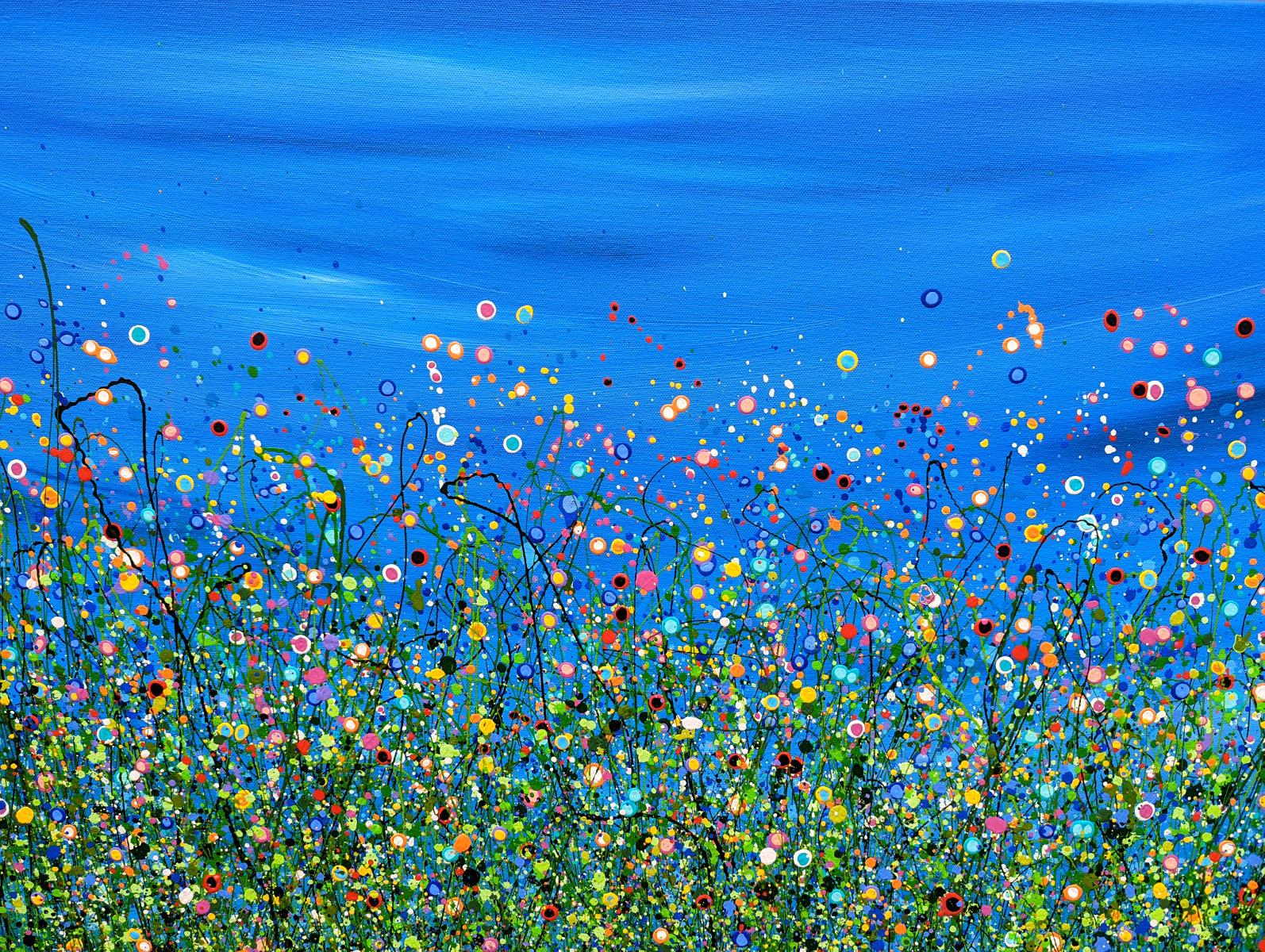 Meadow Radiance #2 by Lucy Moore, Meadow painting, Floral art, Landscape art For Sale 1