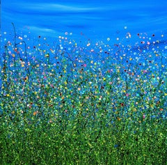 Meadow Radiance #2 von Lucy Moore, Meadow Painting, Floral Art, Landschaftskunst