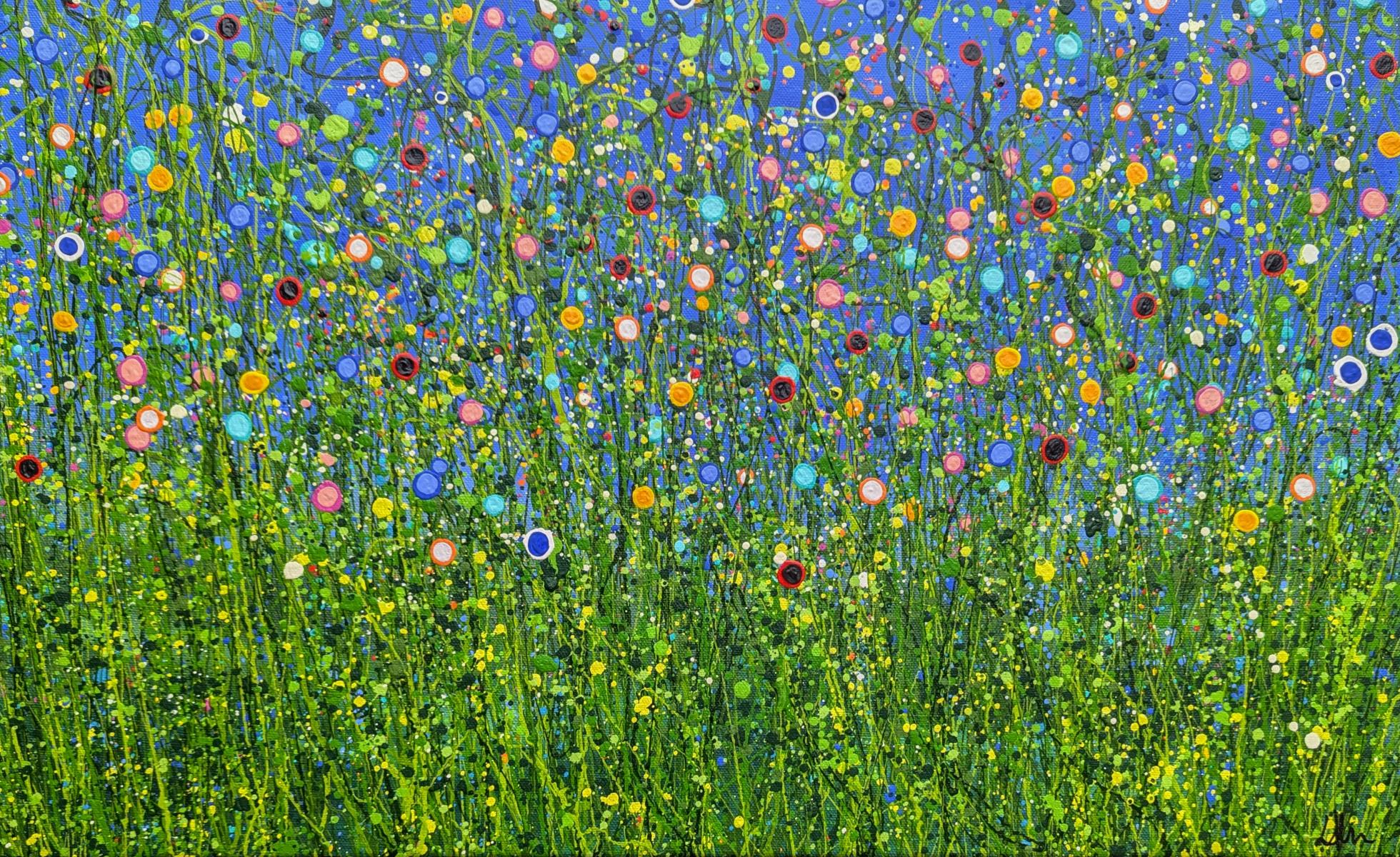 Meadow Radiance #3 Le jeu des couleurs et des textures est un moment de sérénité. Cette pièce ne manquera pas d'insuffler une bouffée d'énergie à n'importe quel espace et de rappeler les nuits verdoyantes et béates de l'été. Nous adorons les