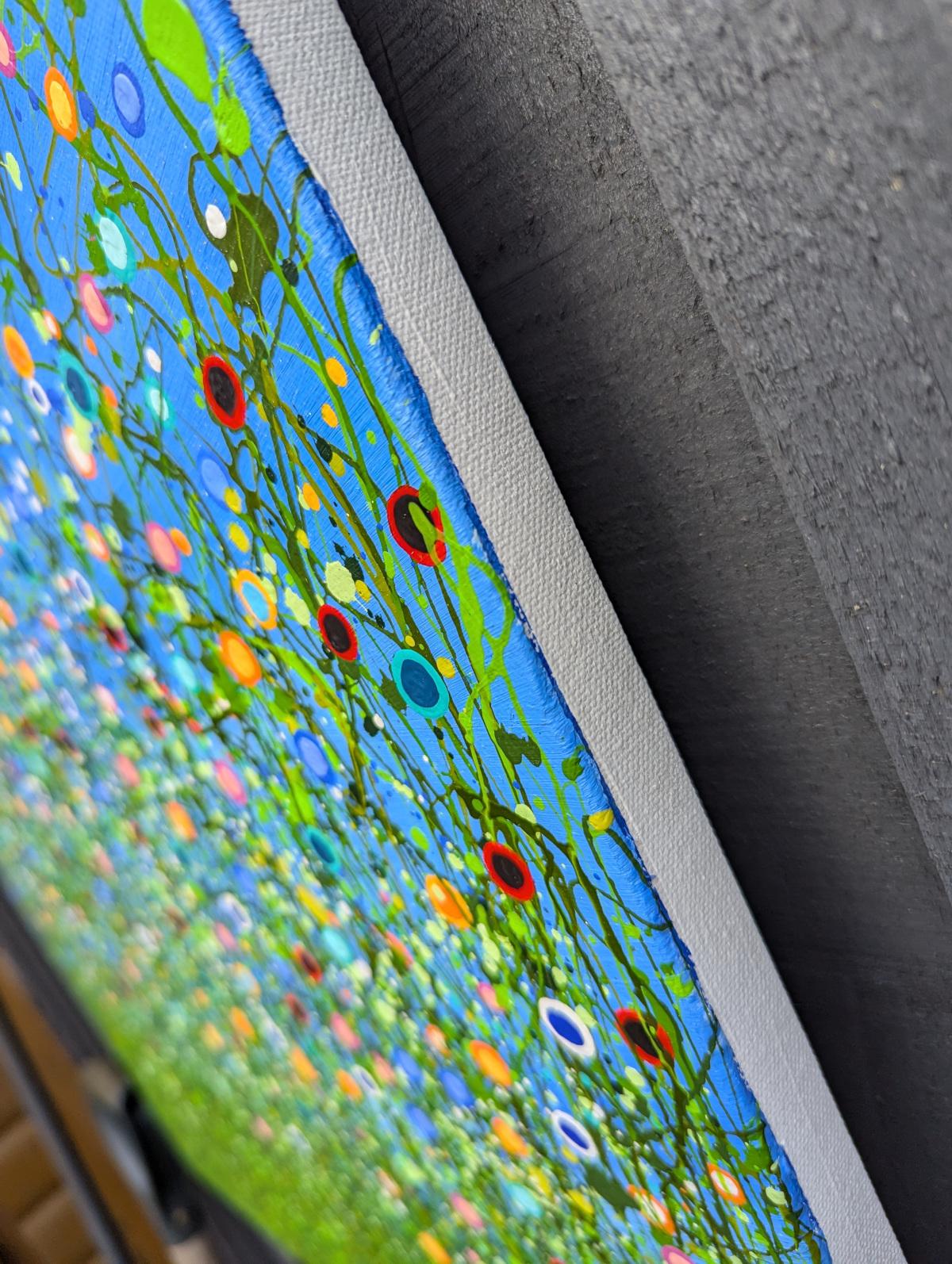 Meadow Radiance #4 and Turquoise Chaos #4, Set of 2, original painting For Sale 2