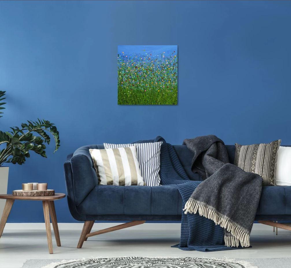 Meadow Radiance #4, original painting, landscape, contemporary For Sale 1