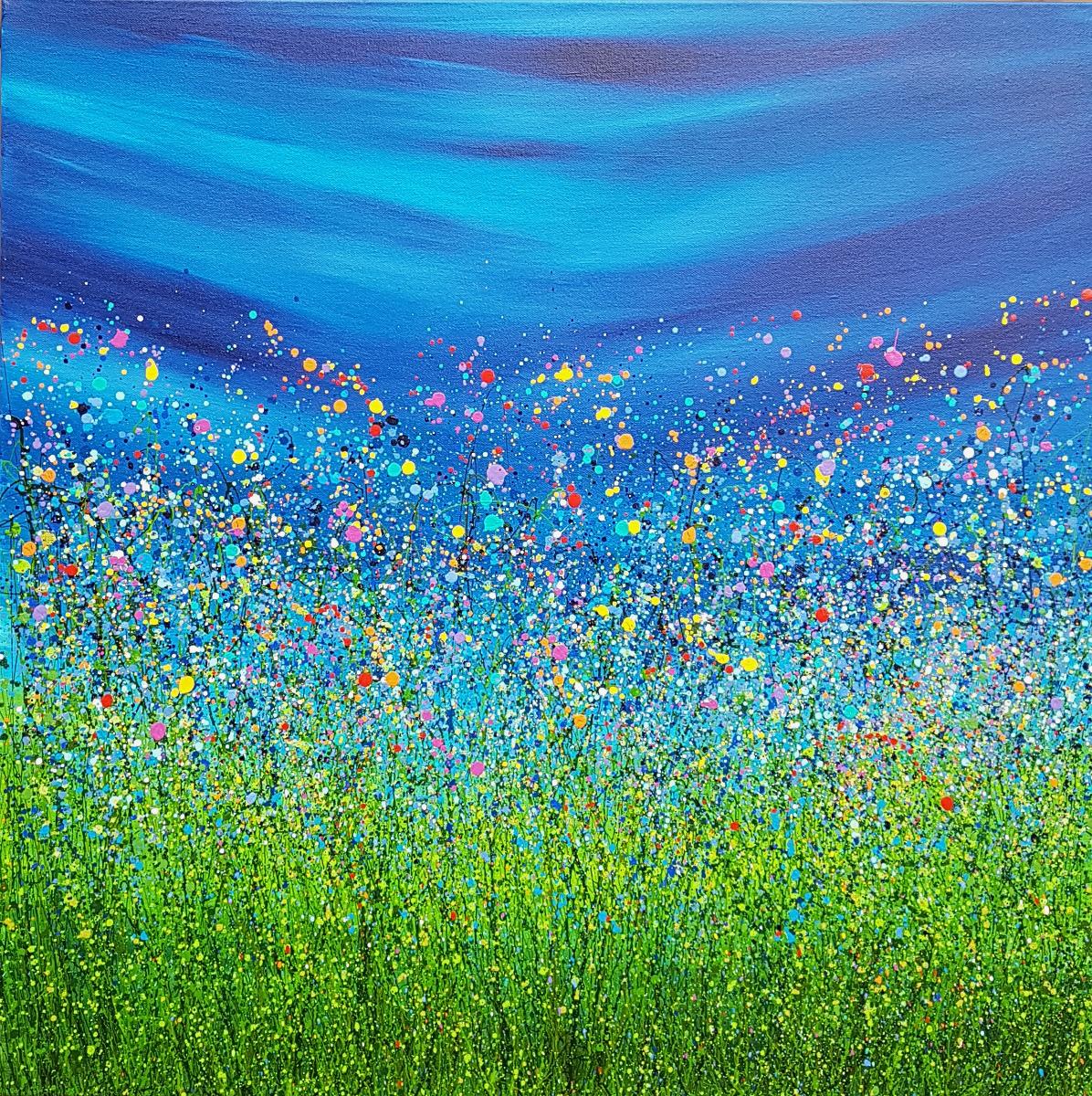 Lucy Moore Abstract Painting - Midnight Serenity #3