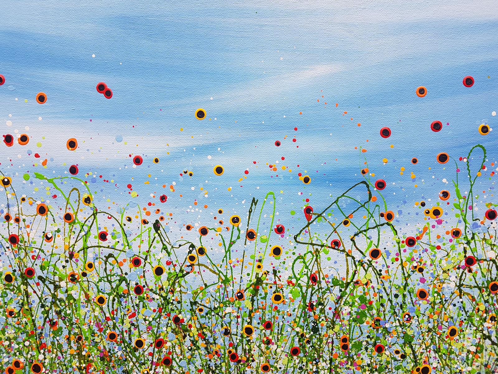 Morning Poppy Meadows #16  - Painting by Lucy Moore