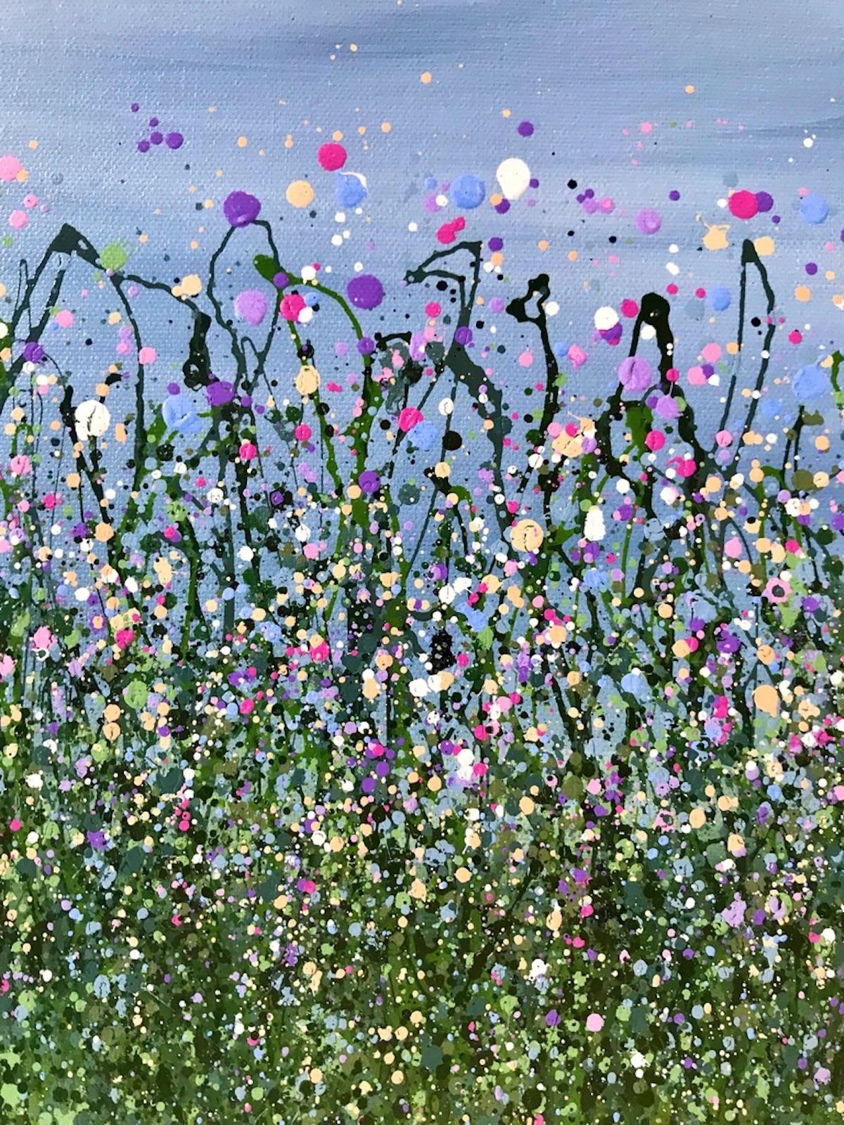 Muted Pink Meadows by Lucy Moore, Meadows, Floral, Nature, Landscape  For Sale 1