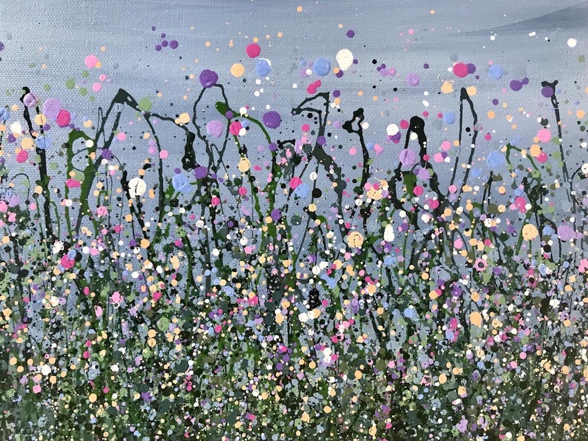 Muted Pink Meadows by Lucy Moore, Meadows, Floral, Nature, Landscape  For Sale 3