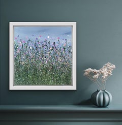 Muted Pink Meadows von Lucy Moore, Meadows, Floral, Nature, Landscape
