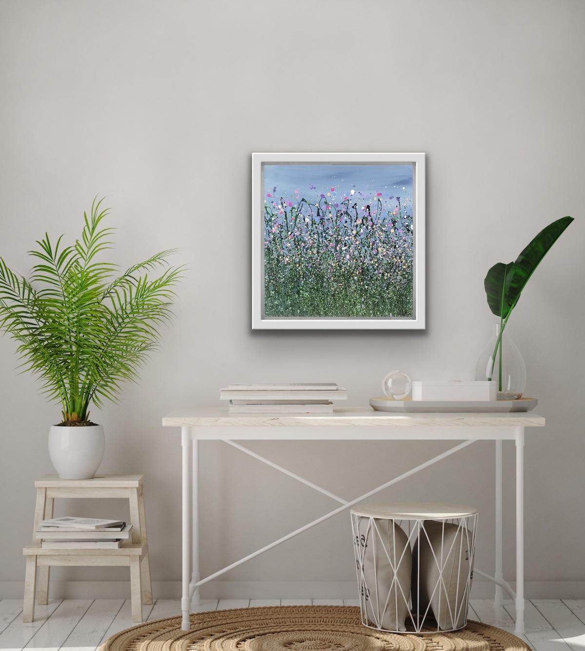 Muted Pink Meadows by Lucy Moore, Meadows, Floral, Nature, Landscape  For Sale 4