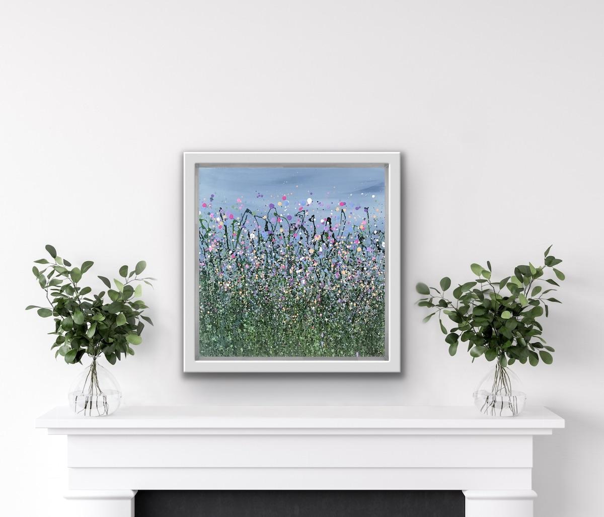 Muted Pink Meadows by Lucy Moore, Meadows, Floral, Nature, Landscape  For Sale 5