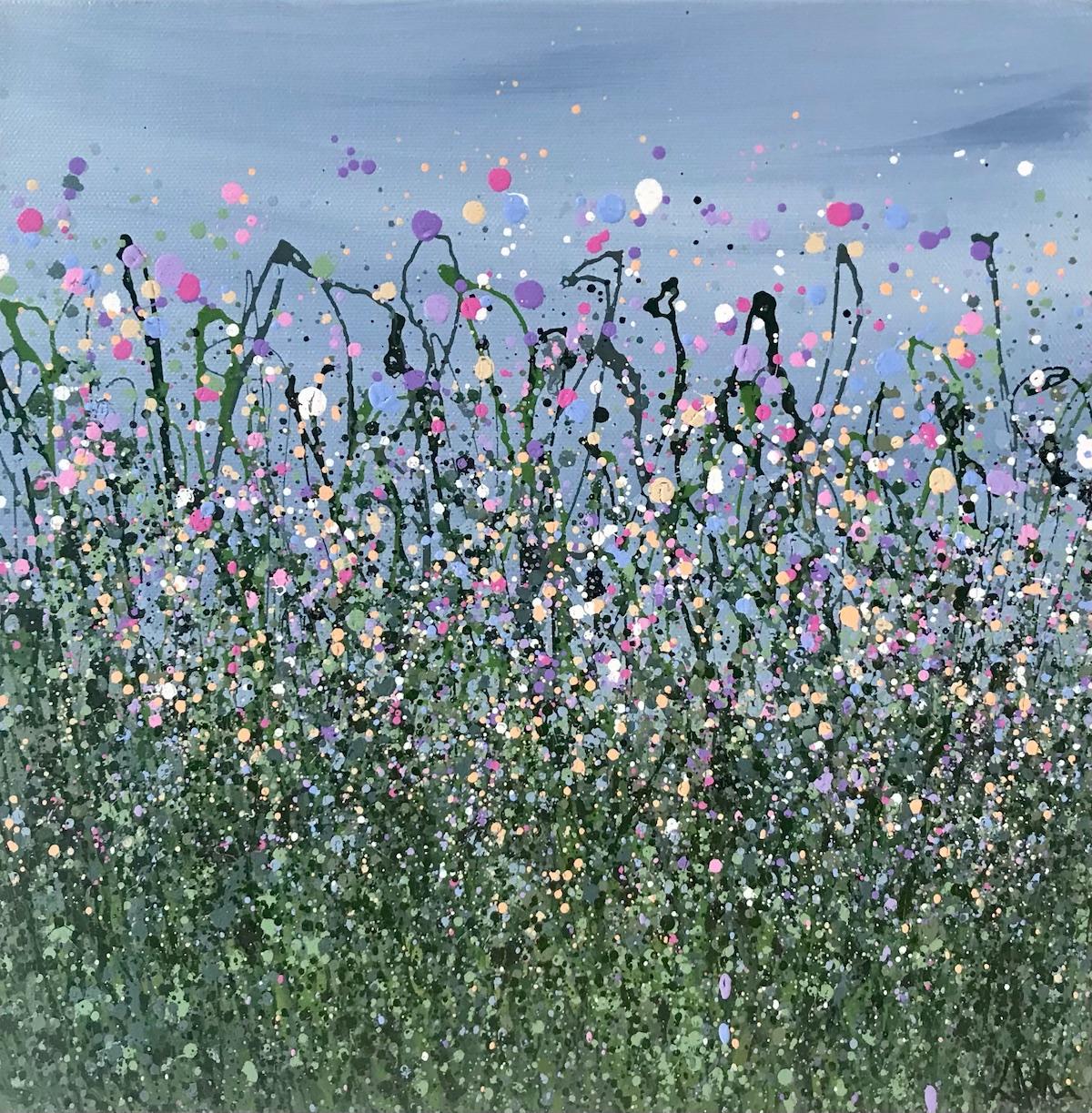 Muted Pink Meadows von Lucy Moore, Meadows, Floral, Nature, Landscape 
