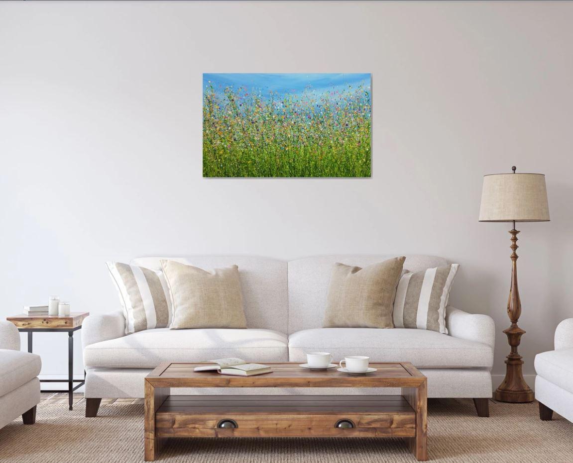 Caleidoscopio de la Naturaleza, pintura original, paisaje, contemporáneo - Painting Contemporáneo de Lucy Moore