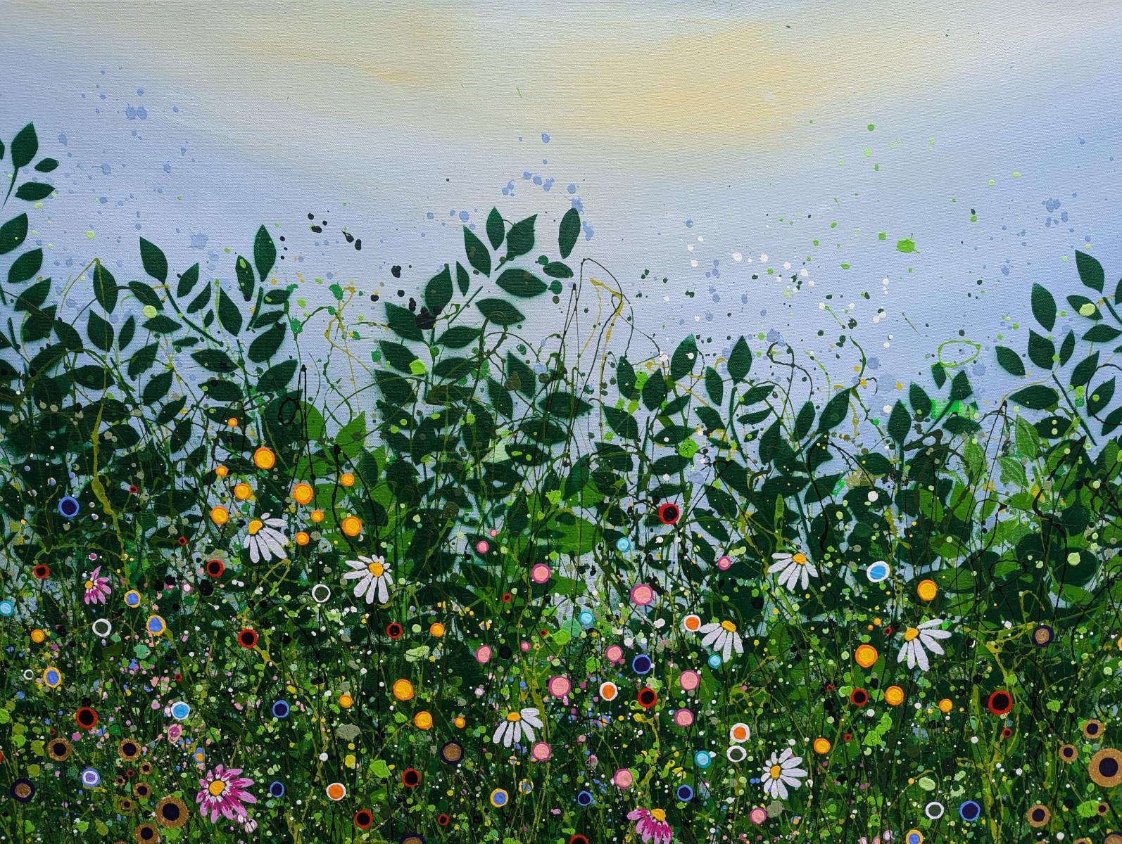 Natures Rebellion, peinture originale, paysage, art contemporain - Noir Landscape Painting par Lucy Moore
